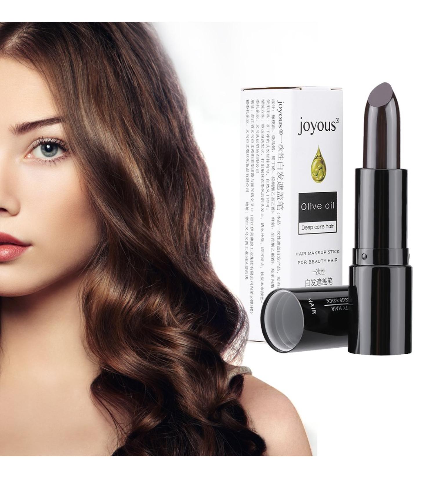 Buy Dark Brown Temporary Hair Color Pen - Washable Non-Toxic Hair Chalk for DIY Hair Dye & White Hair Coverage | 3.5g Stick - Buy Online on SooperMarket.com