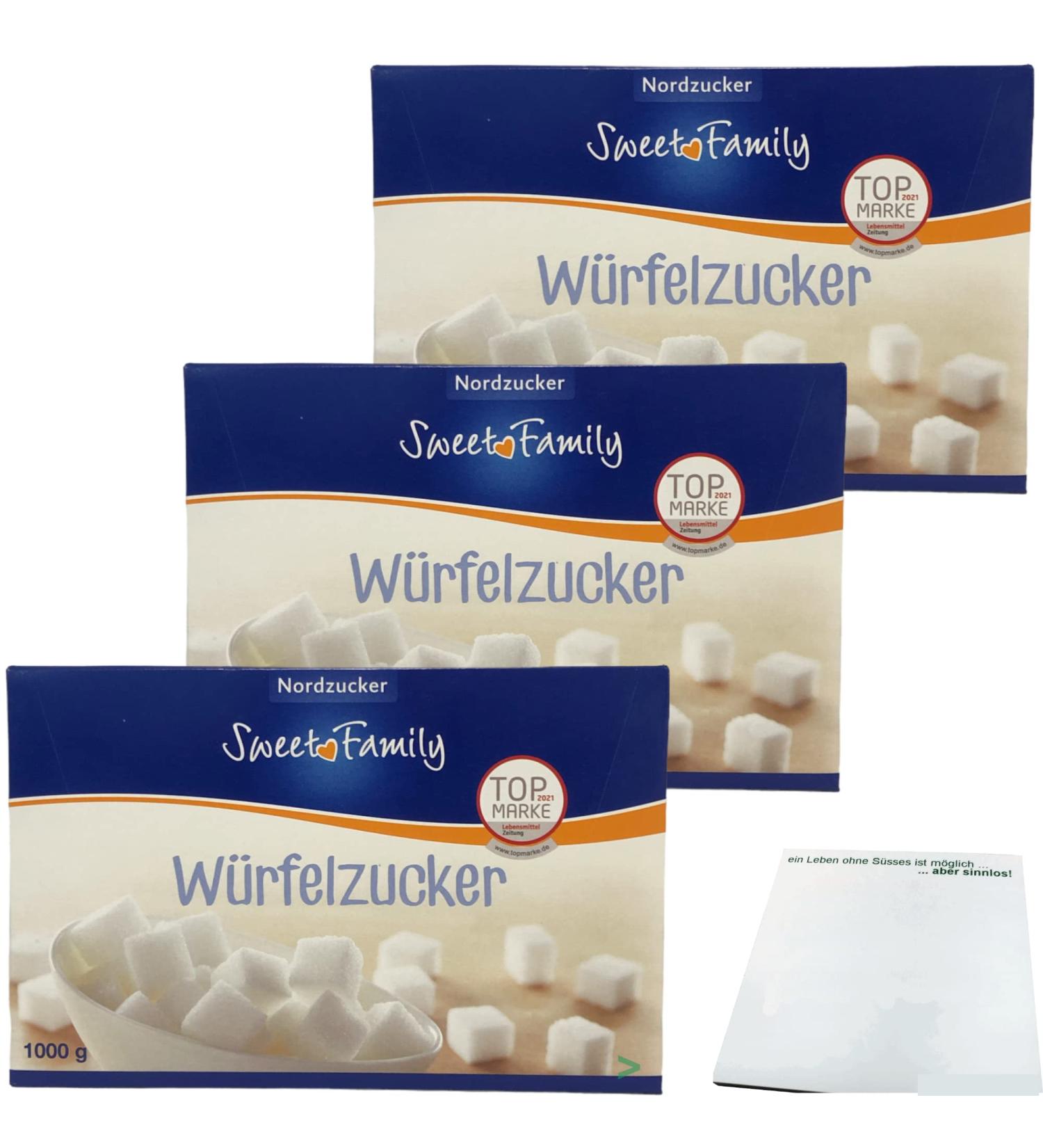 Buy Nordzucker Sweet Family Sugar Cubes 3-Pack (3x1kg) + Usy Block International Shipping Available - Buy Online on SooperMarket.com