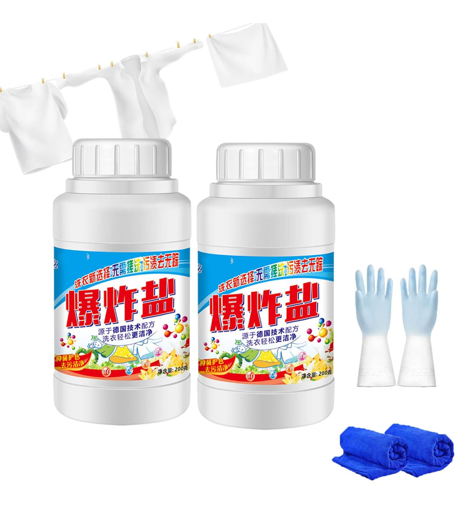 Popular Cleaning Salt Active Explosive Salt Clothing Cleaning Powder for Decontamination Explosive Salt Laundry Detergent Multipurpose Cleaning Powder Clothes Cleaner(200g) (1PC)