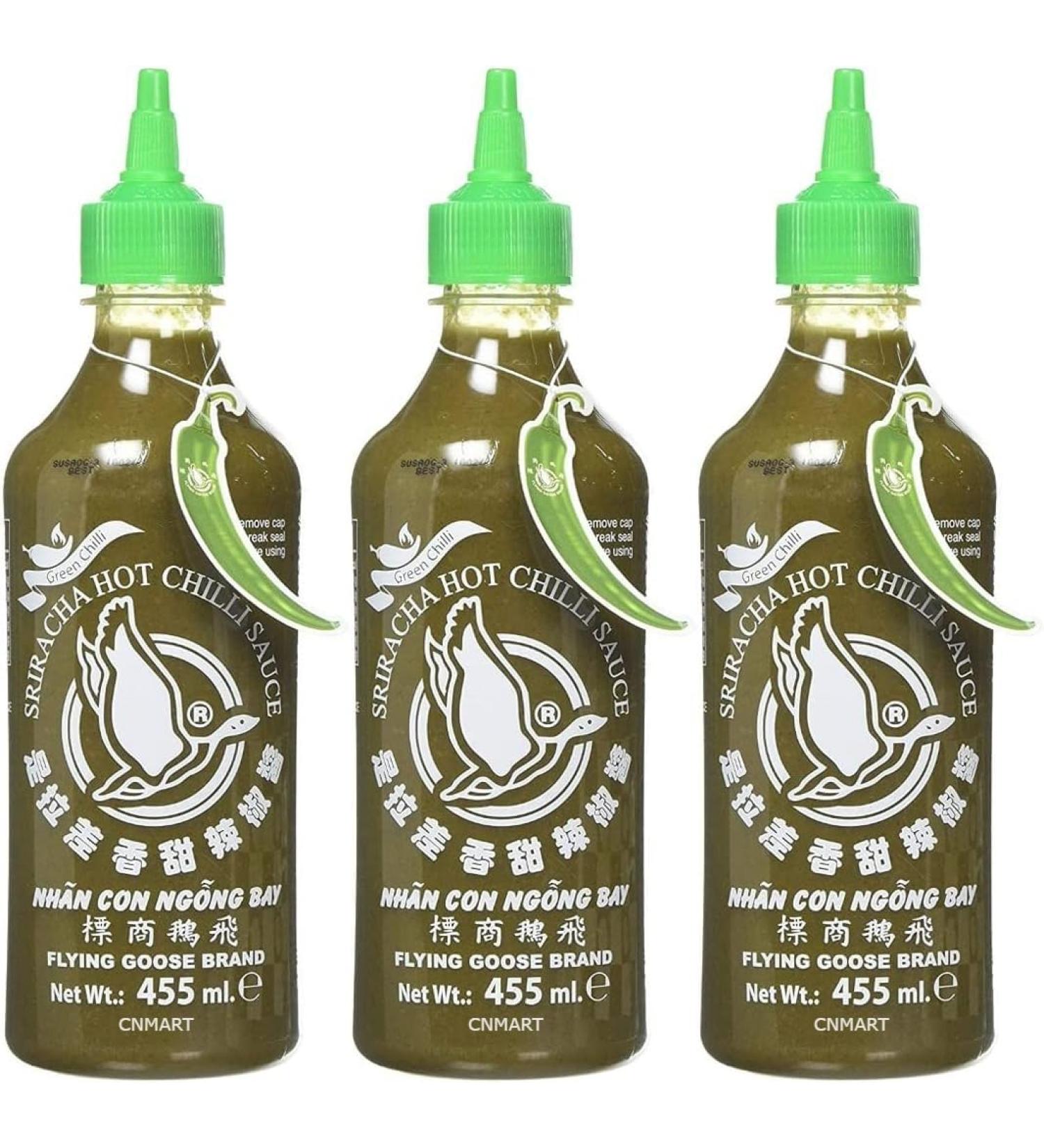 Flying Goose Sriracha Green Chilli Hot Sauce 455ml (Pack of 3) by CNMART - Buy Online on SooperMarket.com