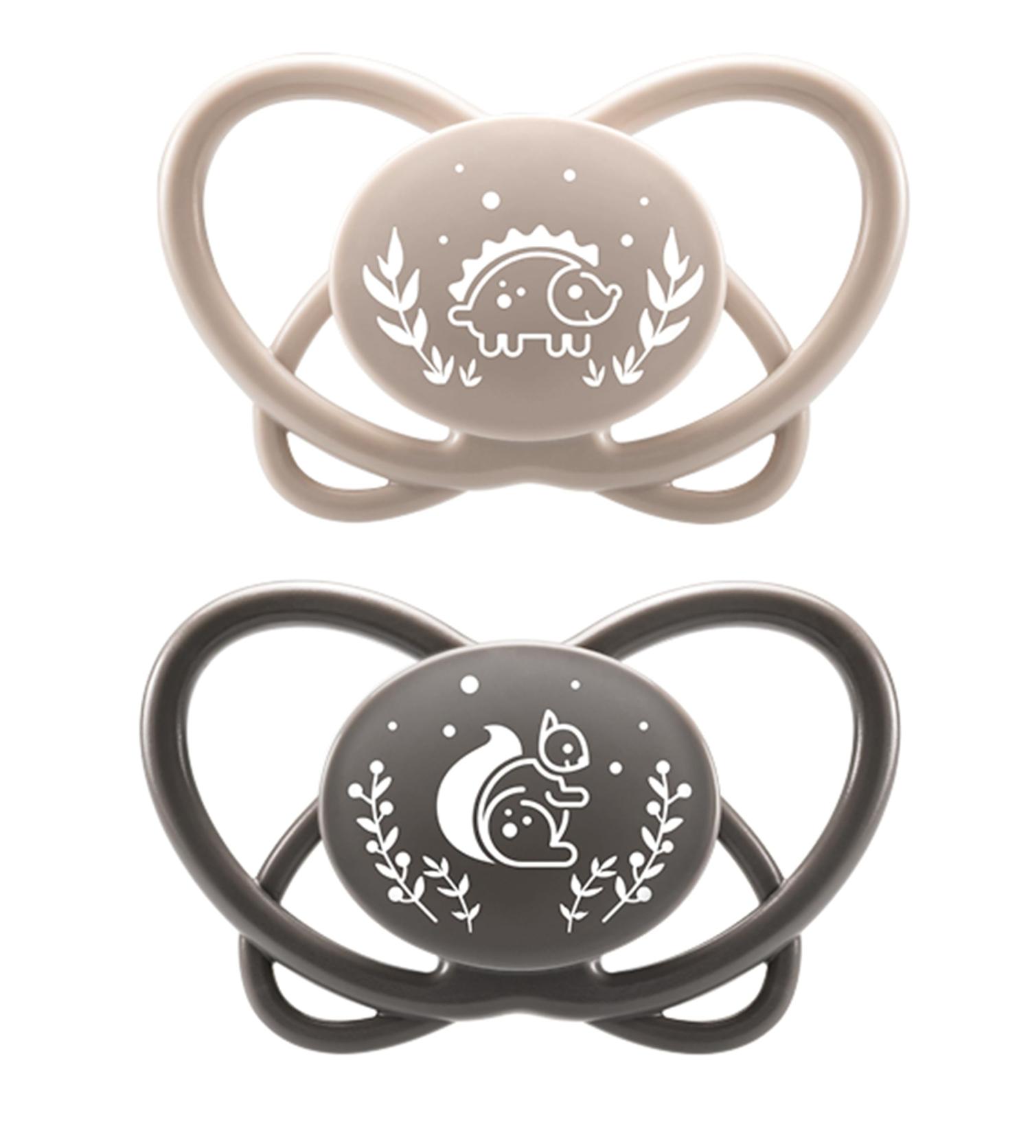 Nip Schnuller My Butterfly - Sustainable Silicone Pacifier for Infants (5-18 Months) - Eco-Friendly Lightweight Jaw-Friendly Brown Size 2 - Buy Online on SooperMarket.com