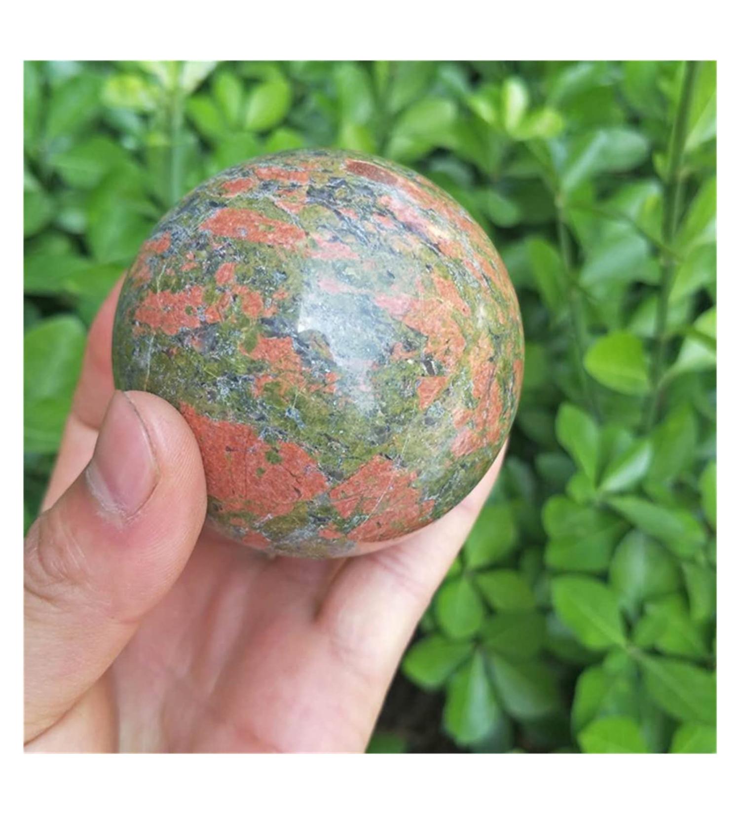 Natural Crystal Rough Natural Sphere Natural Green Flower Crystal Quartz Epidote Stone Ball Sphere 1pc for Decoration Gift Decoration feng Shui. 60-70mm - Buy Online on SooperMarket.com