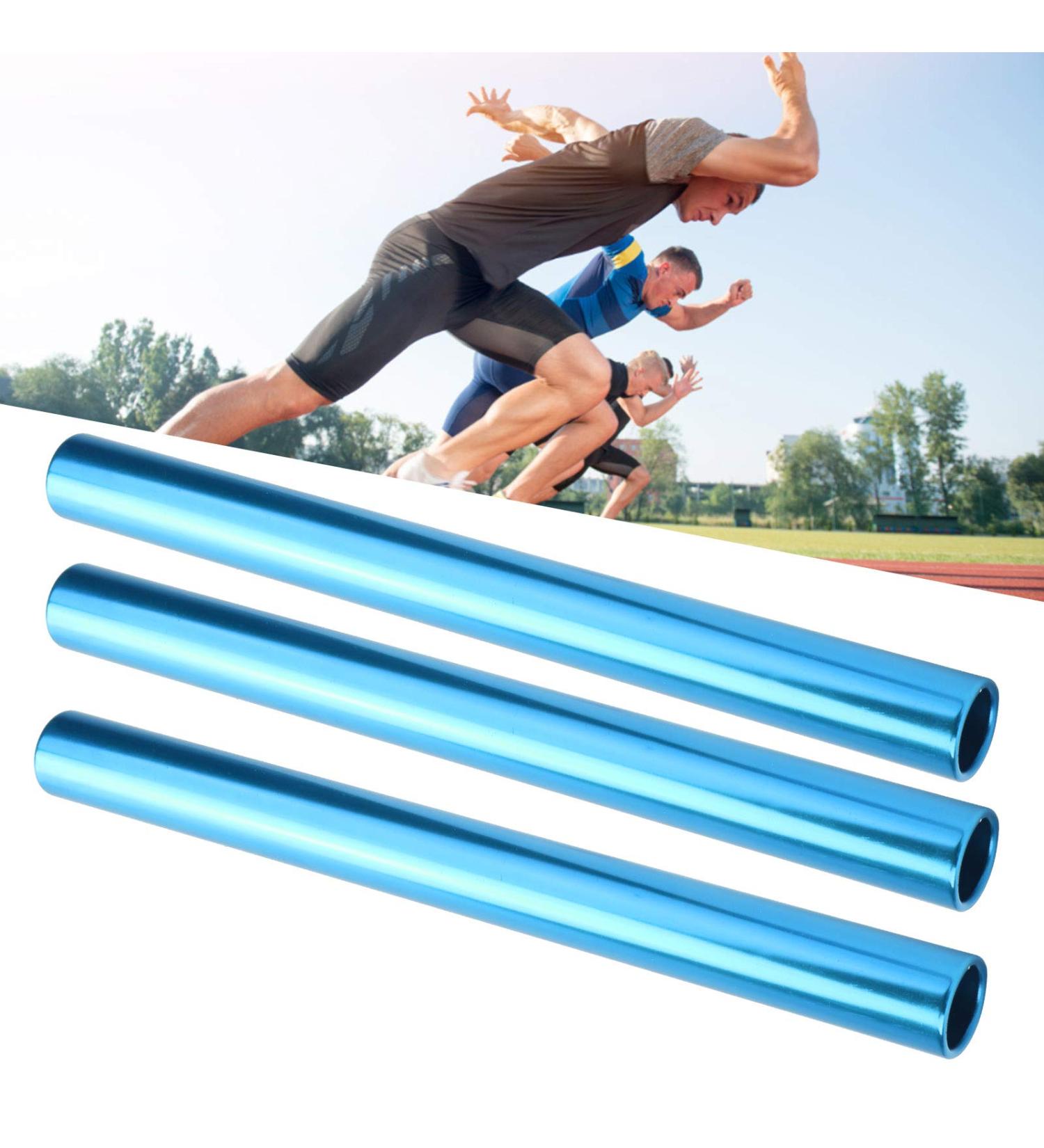 Keenso 3 Pcs Aluminum Alloy Relay Race Baton for Track and Field Sprint Match - Blue - Buy Online on SooperMarket.com