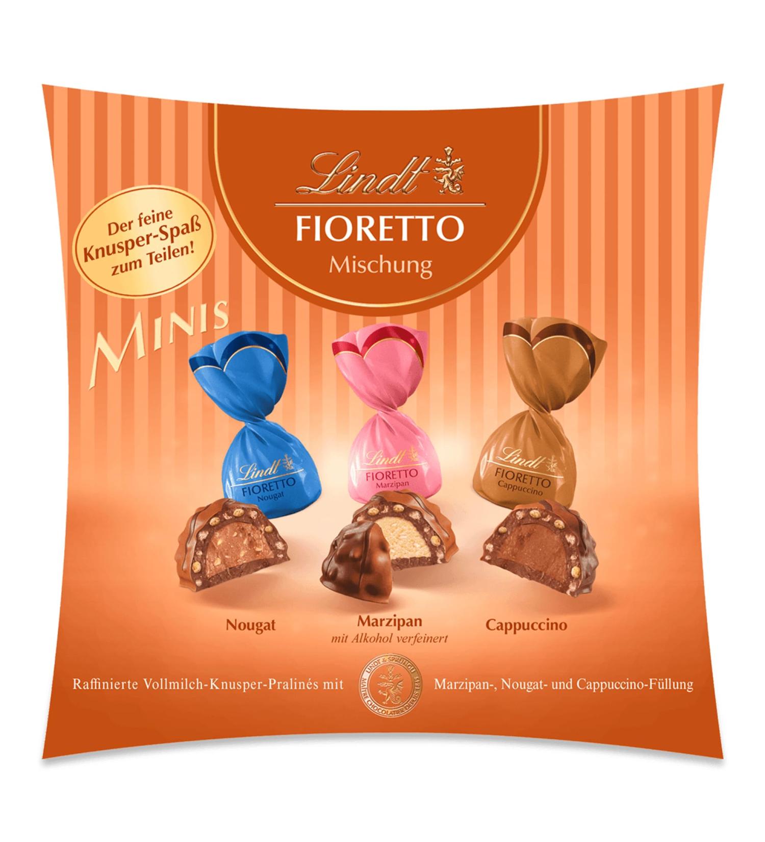 Lindt Fioretto Minis Sharing Box - 230g | 20 Milk Chocolates - Marzipan Cappuccino Nougat | Perfect Chocolate Gift | International Shipping - Buy Online on SooperMarket.com