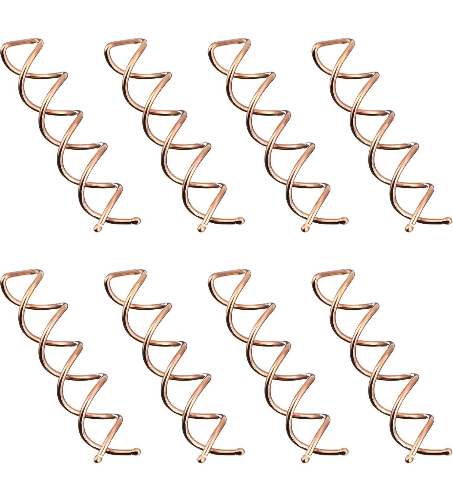 eBoot Spiral Hair Pin Spin Clip 20 Pack (Rose Gold) - DIY Hair Styling Bun Stick - Spiral Hair Clip Spin for Easy Hairstyles - Buy Online on SooperMarket.com