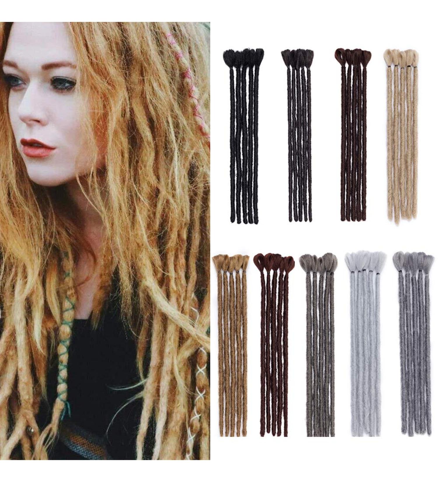 Silk-co All Human Handmade Dreadlocks Braiding Hair Extensions 12" Crochet Braids Reggae Hip-Hop Hairpiece Handmade for Braiding Dark Brown  - Buy Online on SooperMarket.com