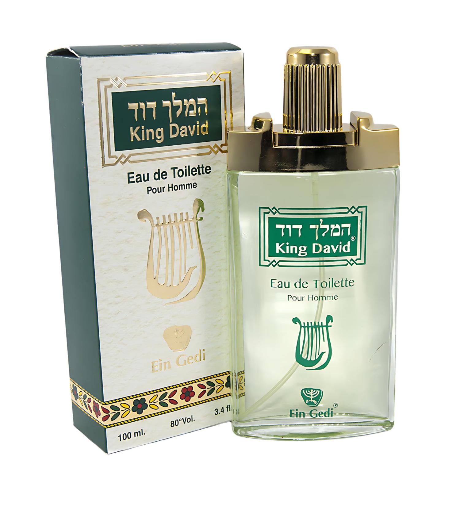 Ein Gedi King David Eau de Toilette Authentic men fragrance from Holy Land cologne for men 100 ml | 3.4 fl. oz - Long-Lasting Fresh spicy & masculine Unique religious gifts for men (King David)