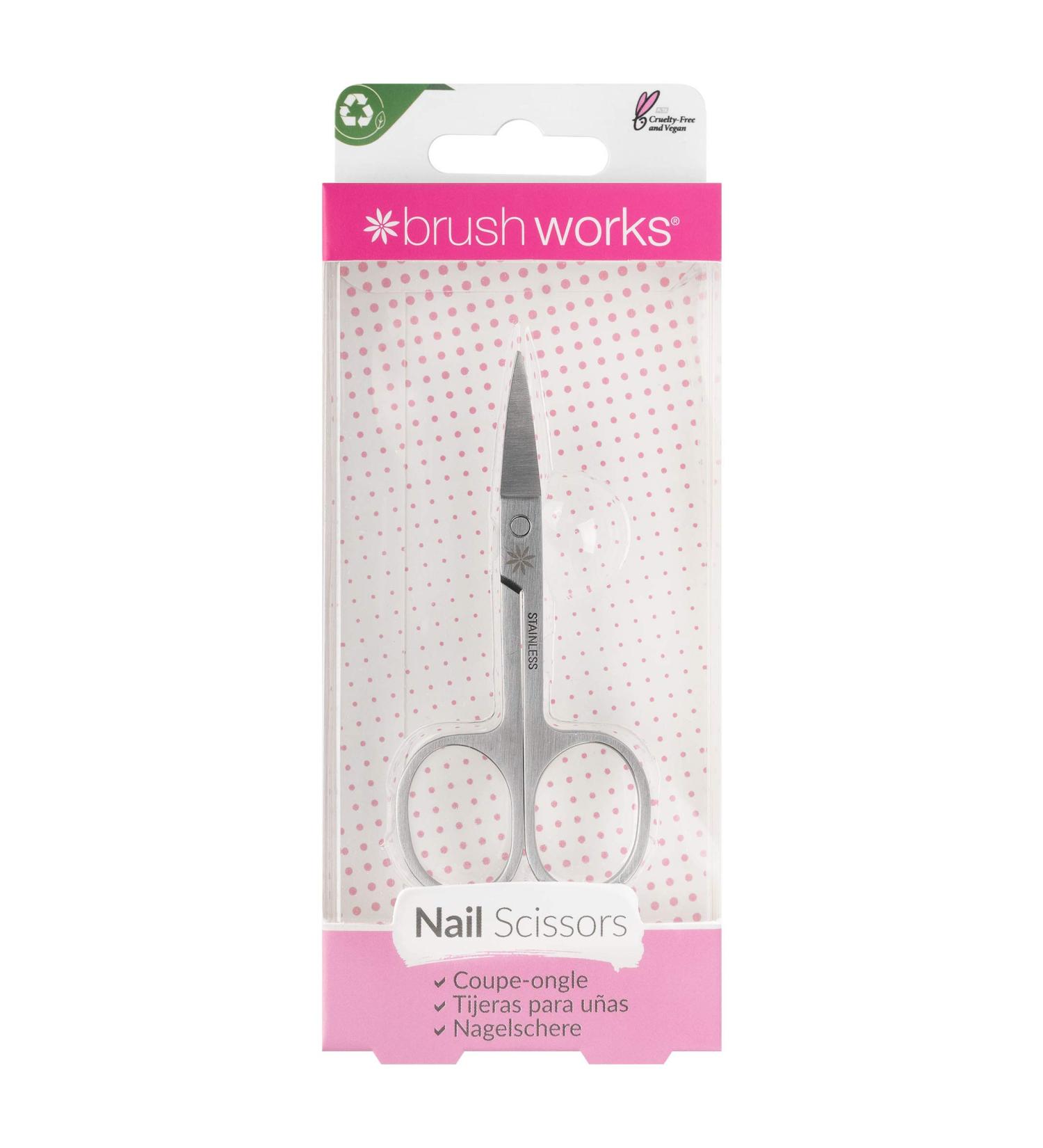 Brushworks Nail Scissors - Precision Stainless Steel Beauty Tool - Buy Online on SooperMarket.com