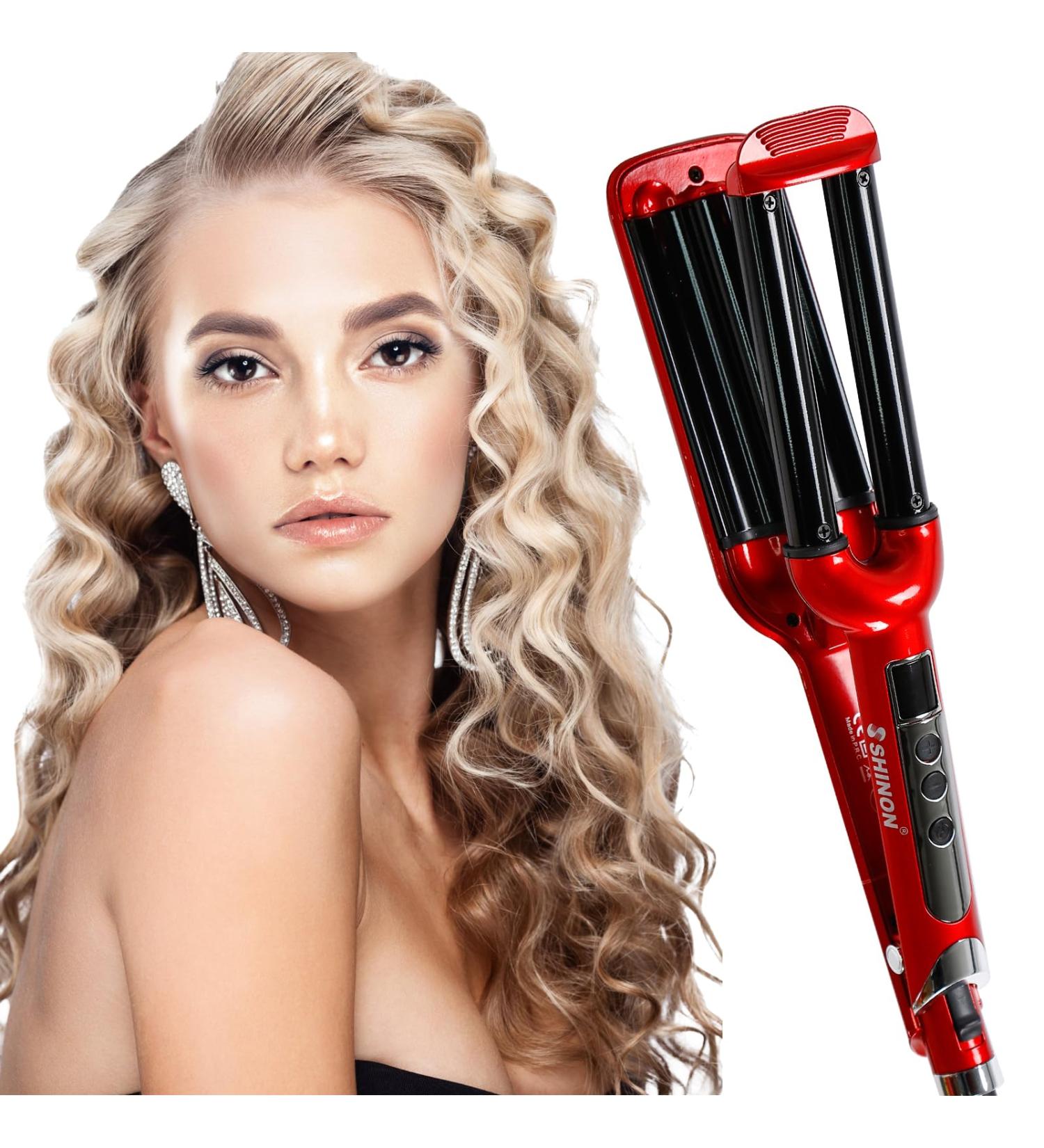 Mannice 3 Barrel Ceramic Hair Iron - 0.6 inch Curling Iron for Instant Curls | Perfect Gift for Valentine's Day & Mother's Day - Buy Online on SooperMarket.com