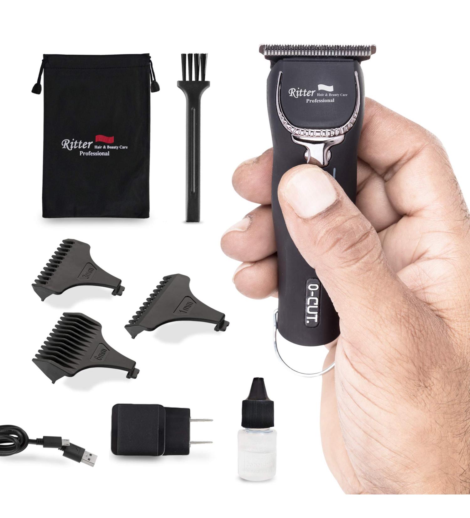 Ritter Mini Trimmer | Balding Clippers | 0mm Blade | Powerful 7W Motor | Corded/Cordless | 4 Hours Run Time - Black - Buy Online on SooperMarket.com