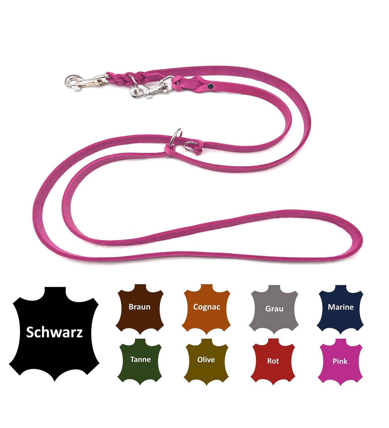 Adjustable Dog Liner for Small & Large Dogs - 2.40m Pink Double Linen Leash - Buy Online on SooperMarket.com