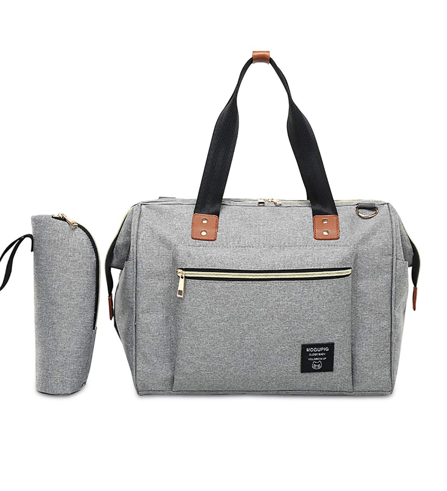 SONARIN Baby Nappy Changing Bag with Insulated Pocket Satchel Waterproof Large Capacity Stylish and Durable Light Gray - Buy Online on SooperMarket.com
