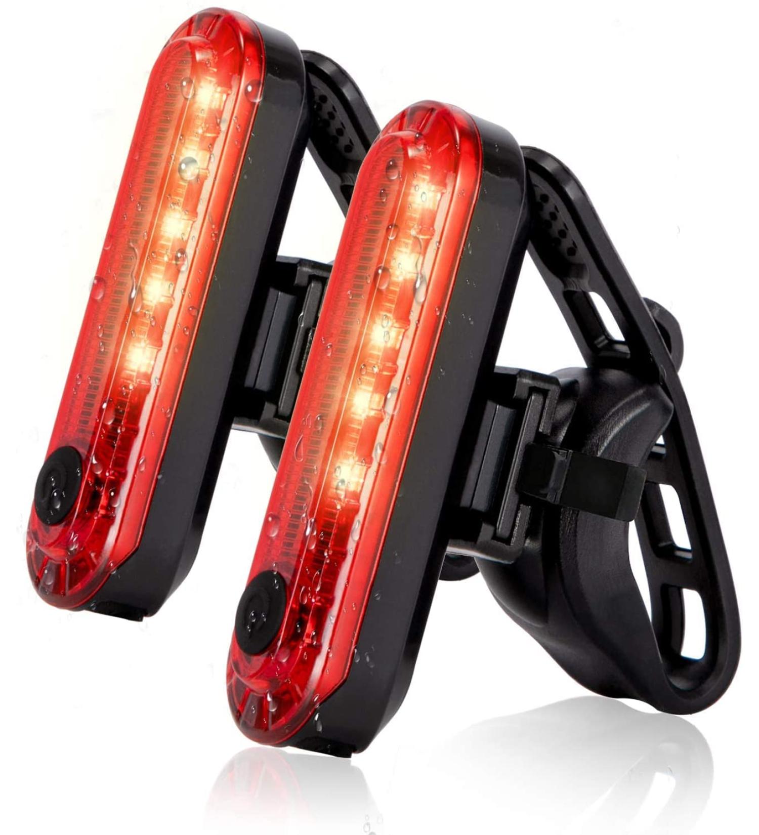 USB Rechargeable Bright Bike Tail Lights - 4 Light Modes - Easy Install - 2 Pack - Buy Online on SooperMarket.com