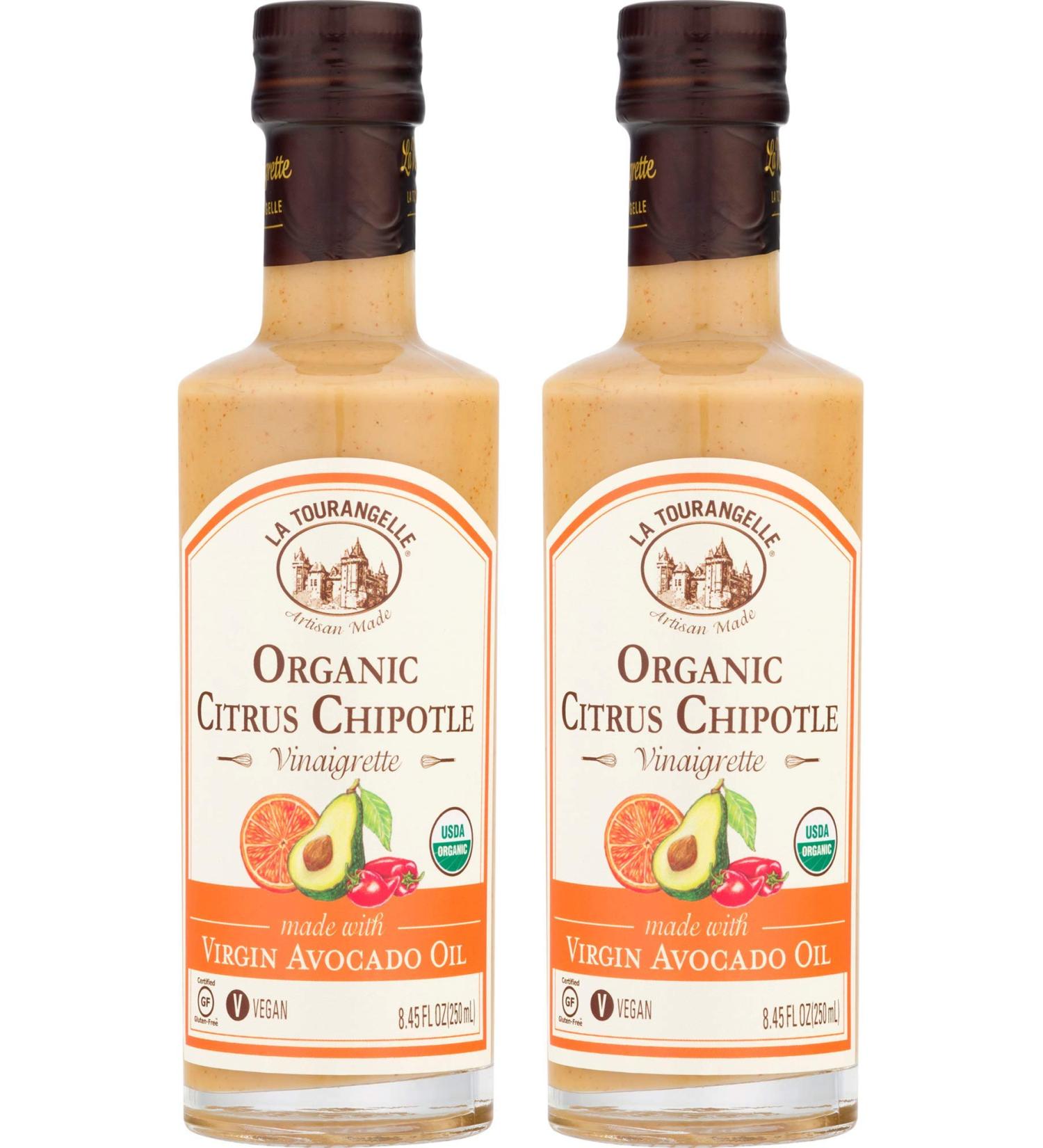 La Tourangelle Organic Citrus Chipotle Vinaigrette 8.45 oz - 2-Pack | Avocado Oil Dressing & Marinade, Gluten-Free, Low Sodium - Buy Online on SooperMarket.com