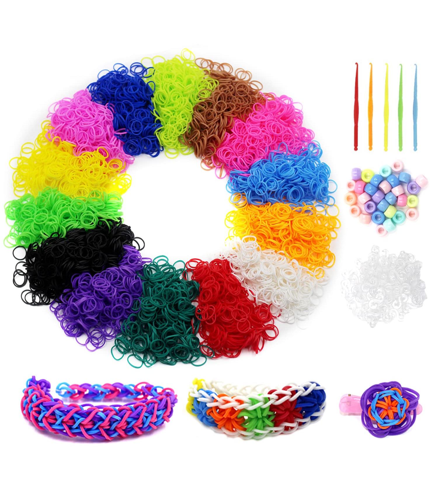 4860+ Loom Rubber Bands Refill Set - 14 Solid Colors - Bracelet Making Kit for Weaving Craft - DIY Gift for Boys and Girls - Buy Online on SooperMarket.com