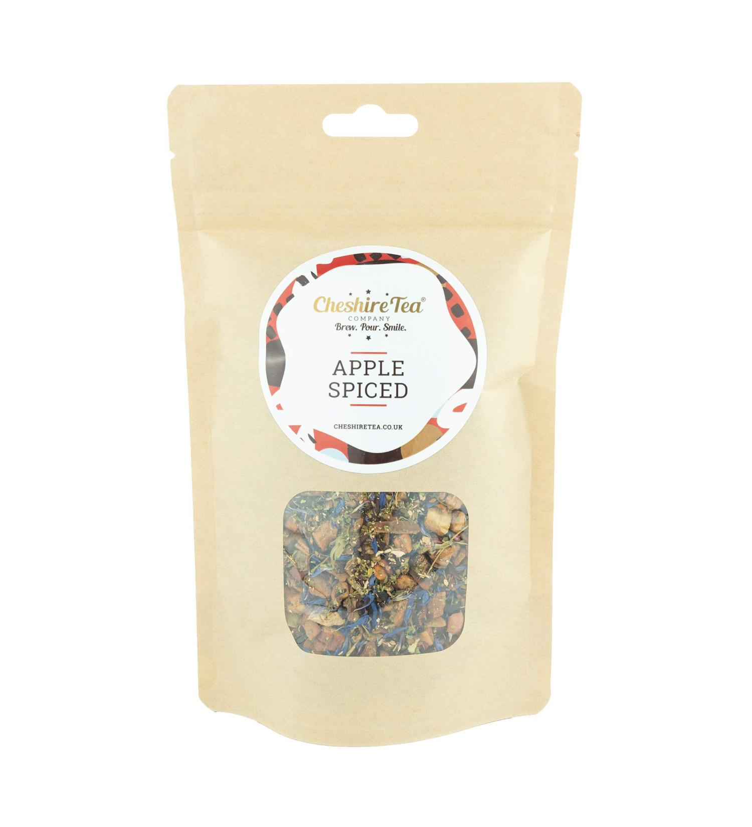 Cheshire Tea Company Premium Apple Spiced - 100g Ethically Sourced Loose Leaf Fruit Infusion Tea Leaves - Buy Online on SooperMarket.com