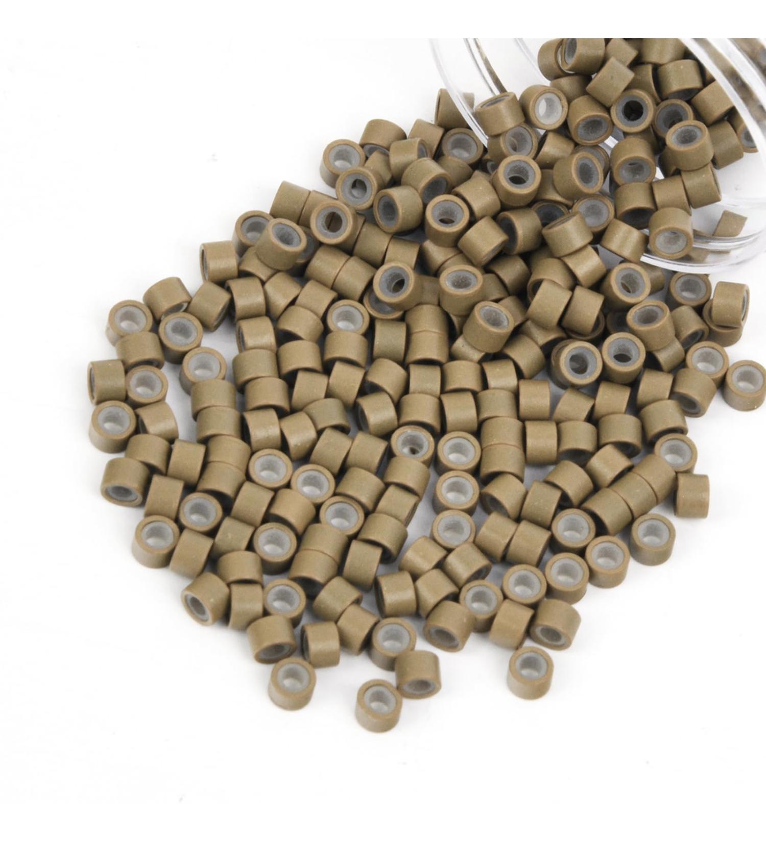 Vlasy 200 Pcs Silicone Micro Rings for I Tip Hair Extensions 4mm Micro Nano Beads Micro Links Hair Beads (Light Brown) Micro-4mm-200Pcs Light Brown - Buy Online on SooperMarket.com