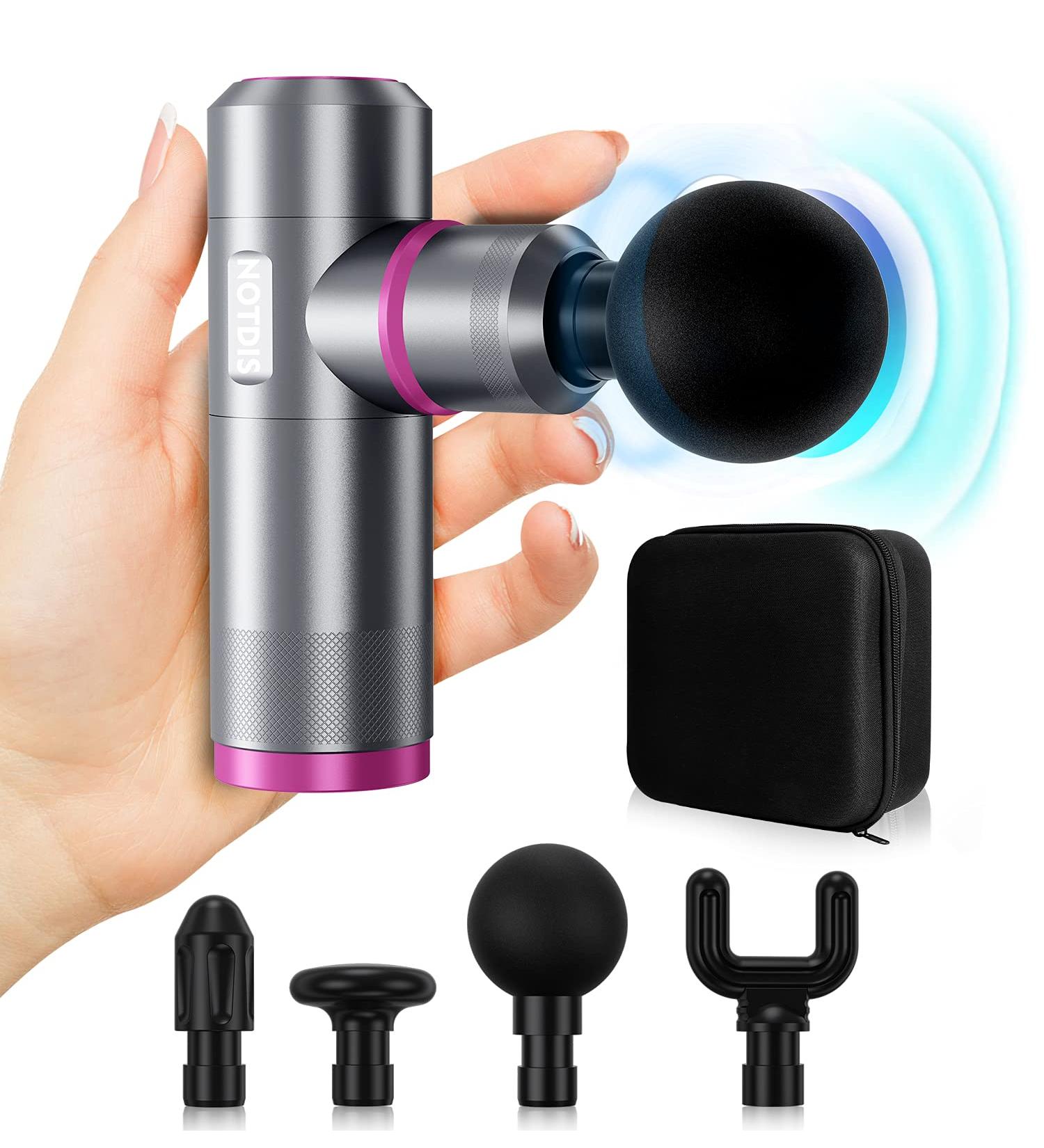 Mini Massage Gun - All Metal Muscle Massager | Super Silent Deep Tissue Massager with Extra Long Standby | 7500mAh Pocket Size | Ideal for Work, Fat Loss, Recovery & Pain Relief - Red - Buy Online on SooperMarket.com