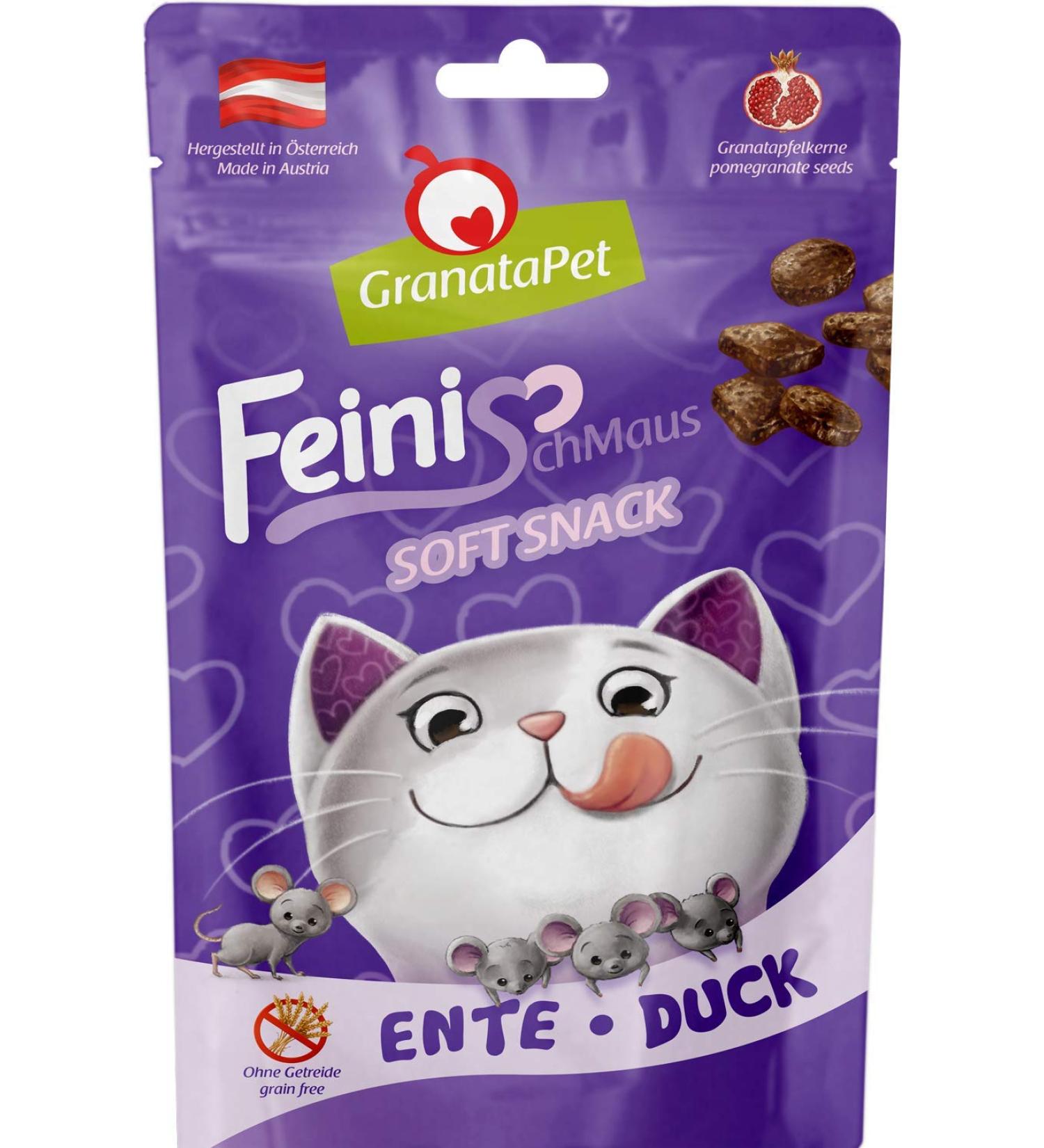 Granaphet Fine Mouse Duck Treats for Cats Grain & Sugar-Free Soft Snacks 100g Pack - Buy Online on SooperMarket.com