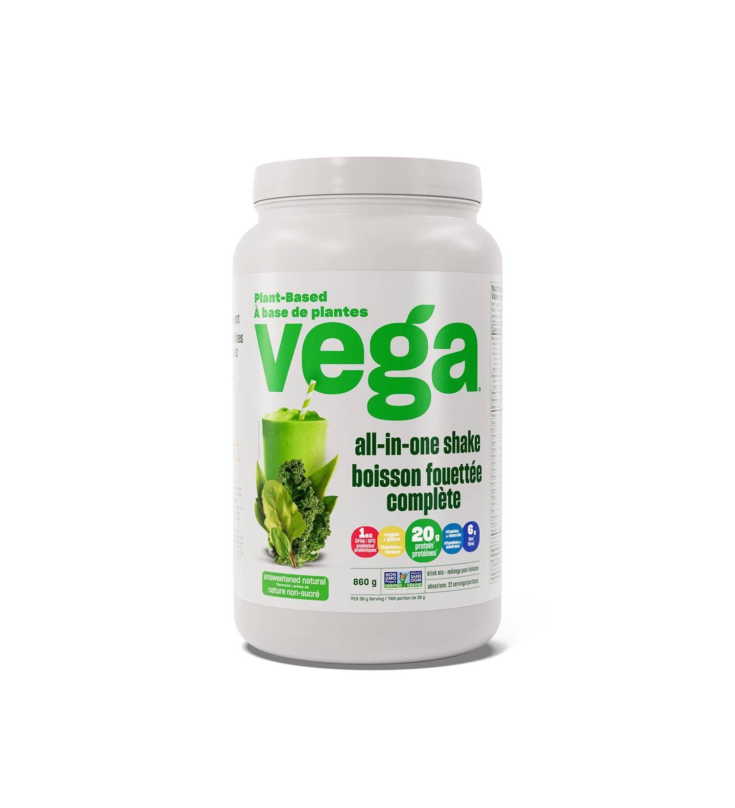 Vega All-in-One Vegan Protein Powder Natural Unsweetened (22 Servings) Superfood Ingredients Vitamins For Immunity Support Keto Friendly Pea Protein For Women & Men 860g (Packaging May Vary) Natural (Unsweetened) 22 Servings (Pack of 1) - Buy Online on SooperMarket.com