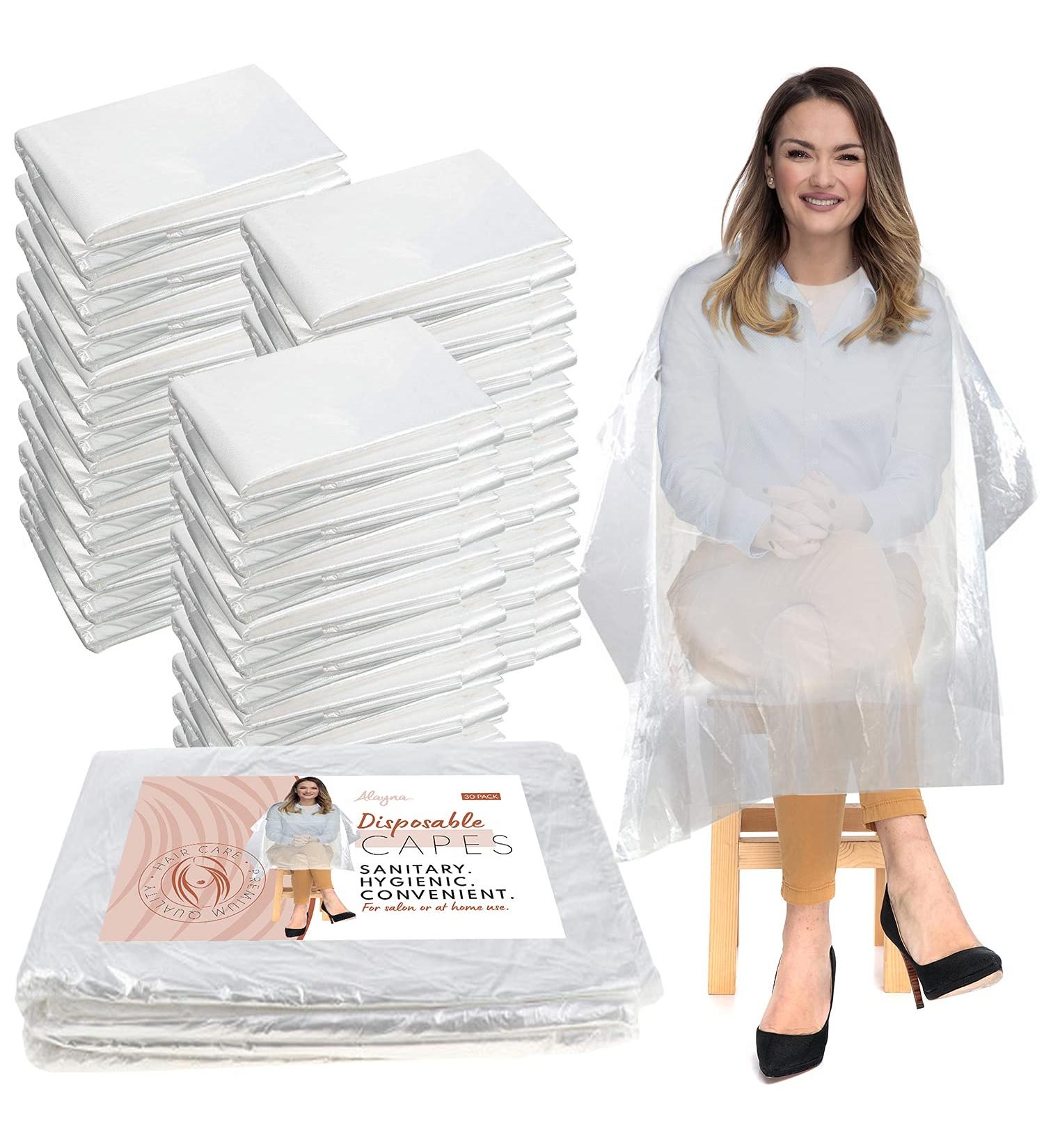 Disposable Haircut Capes - Lightweight, Waterproof, Tear-Resistant for Hair Salon & Barber Use - 30 Pack - Buy Online on SooperMarket.com