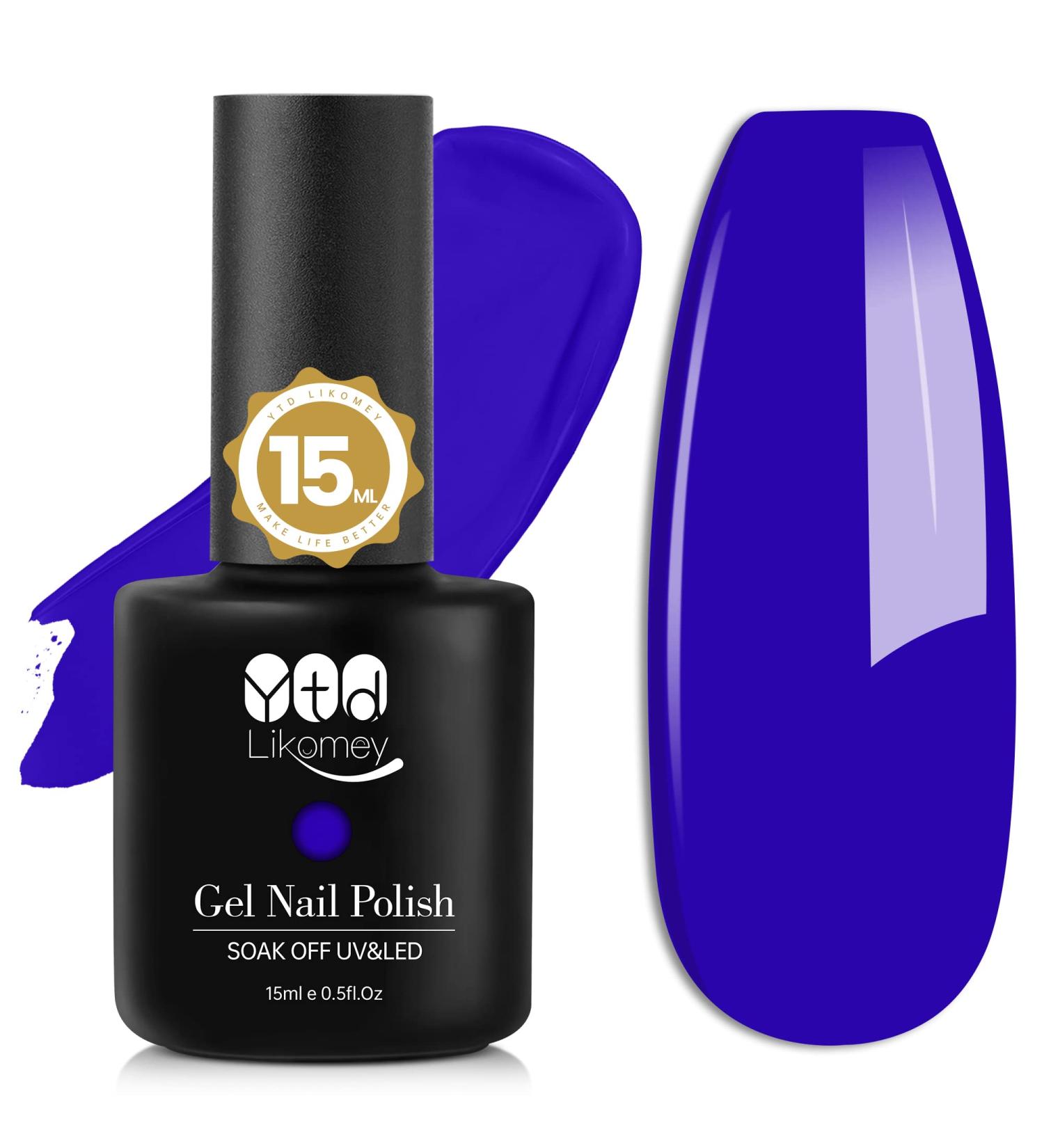 YTD Likomey Gel Nail Polish 15ml Klein Blue - Soak Off UV Gel Polish for Salon & DIY Manicure - Buy Online on SooperMarket.com