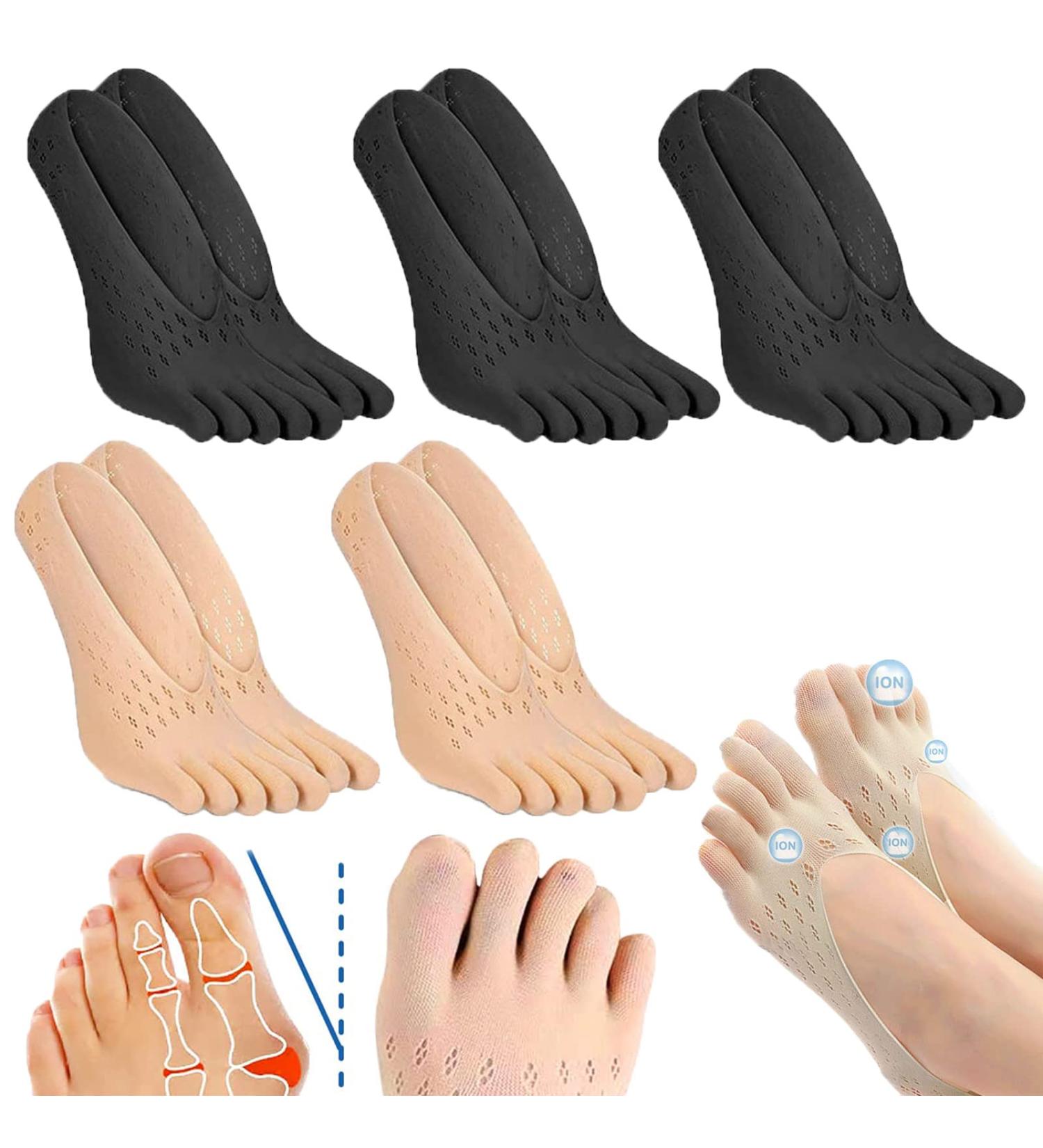 TYGHBN Projoint Antibunions Health Toe Socks for Women - Anti-Slip, Five Finger Design, Small Size (5 Pair Mix) - Buy Online on SooperMarket.com