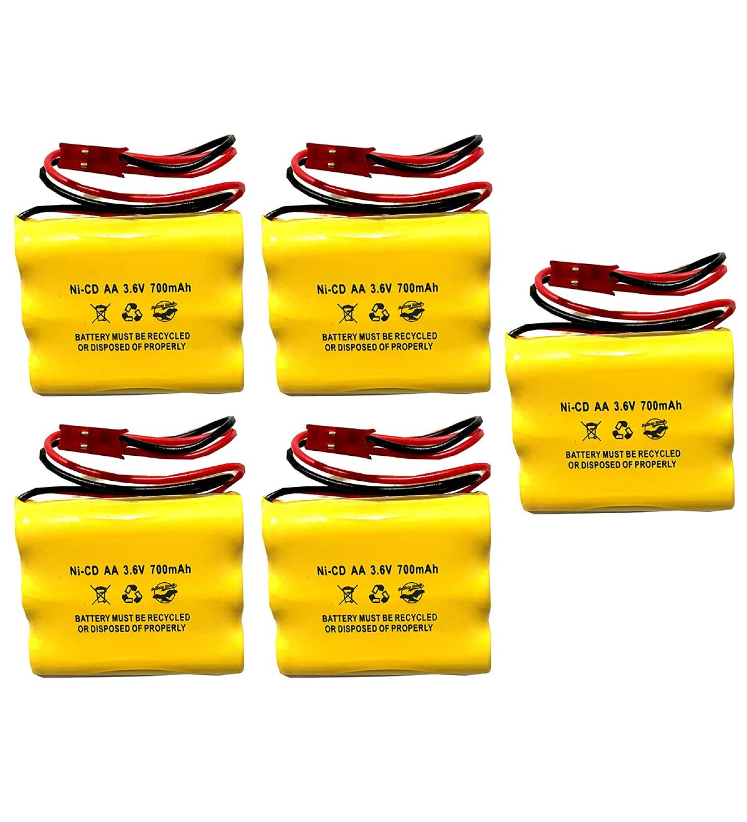 Buy Custom-93 NNYXSB LPX70RWH 3.6V 700mAh Exit Sign Emergency Light NiCad Battery Replacement (5 Pack) - International Shipping Available - Buy Online on SooperMarket.com