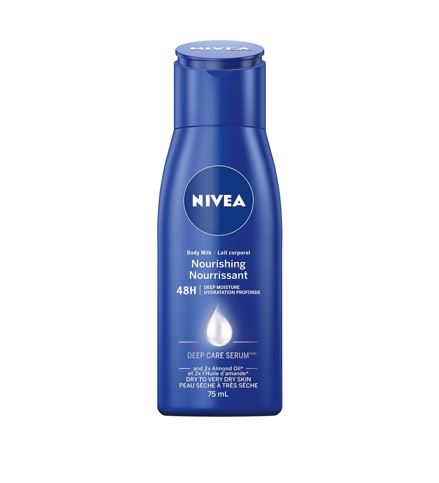 NIVEA Nourishing Body Milk | 48H Smoother Skin 75ml 75 ml (Pack of 1) Body Milk - Buy Online on SooperMarket.com