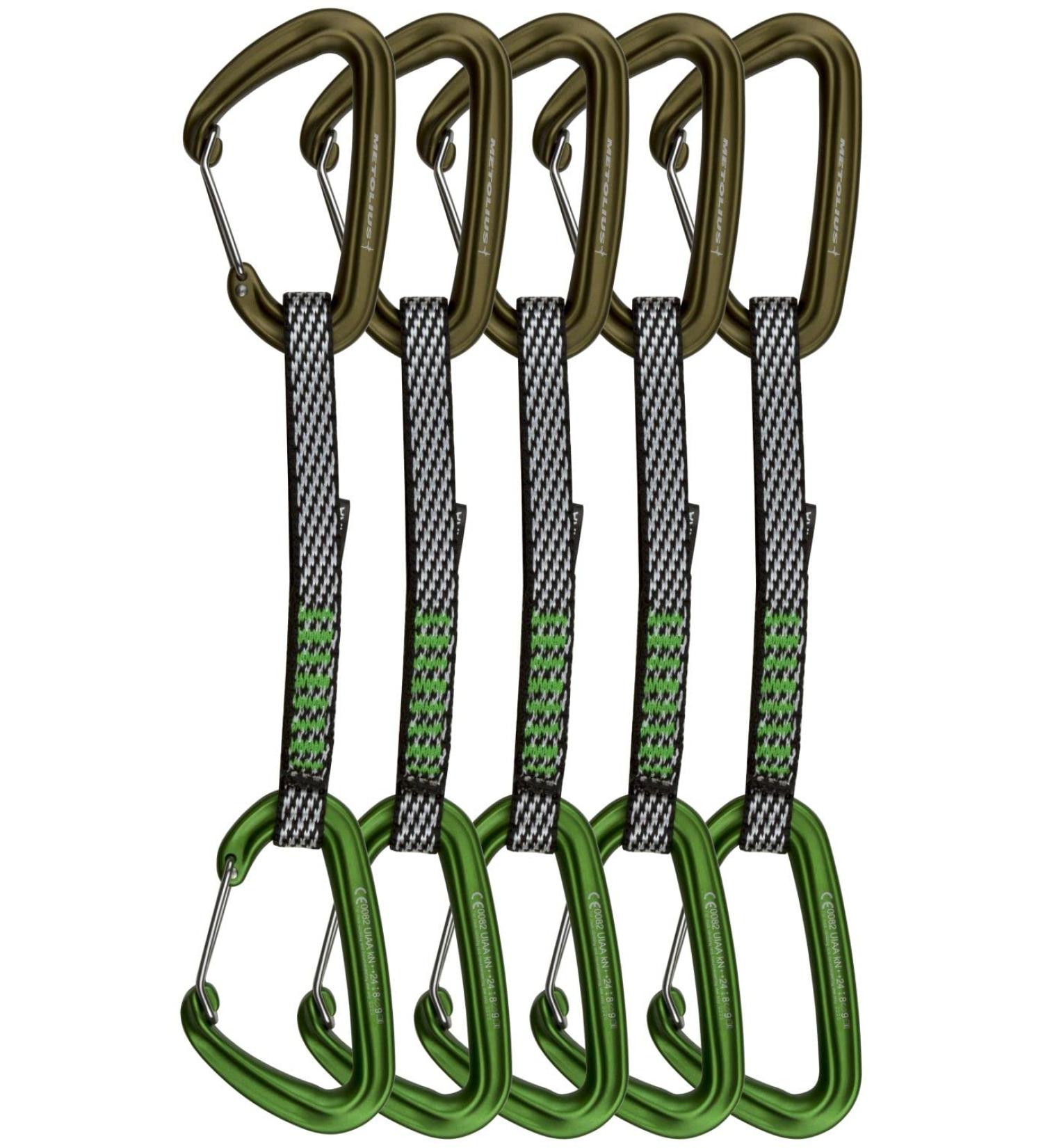 Metolius Inferno GoTo Quickdraw Titanium/Green 6 Pack