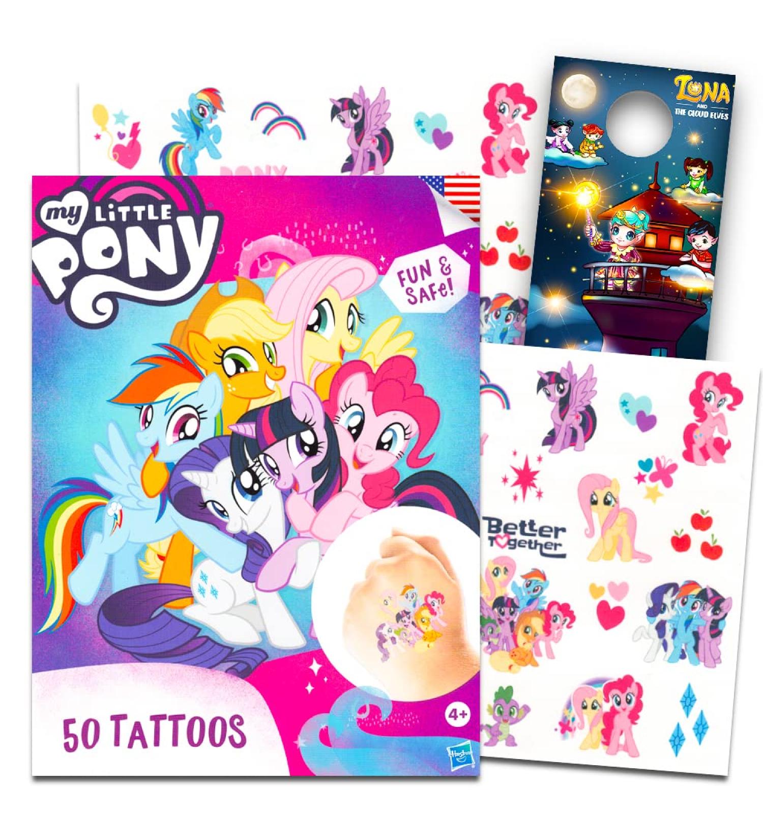 Savvi Disney Temporary Tattoos for Kids - My Little Pony | Fun and Safe Tattoos for Children - Buy Online on SooperMarket.com