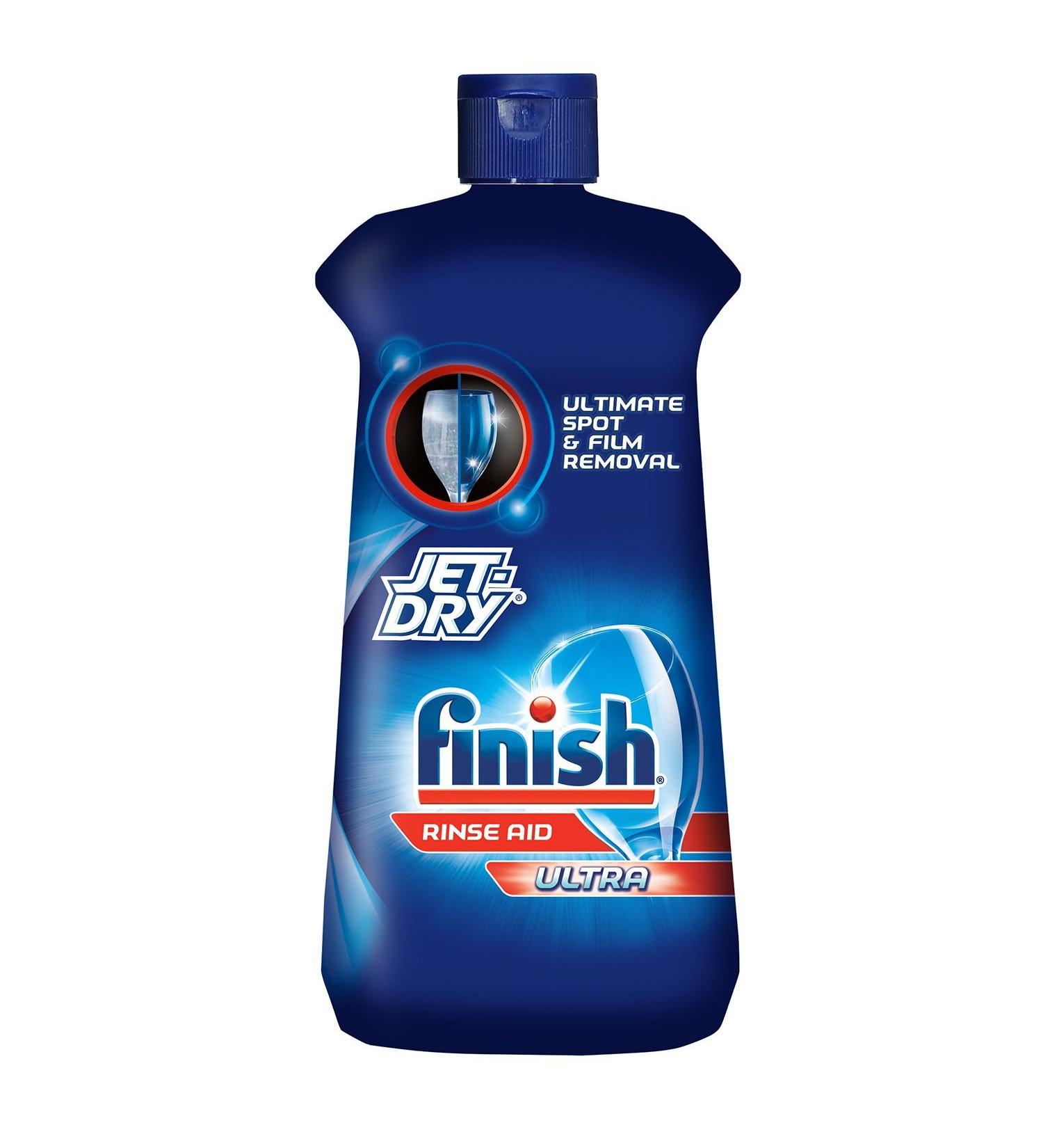 Finish Jet-Dry Ultra Rinse Aid - 250 Loads - 27.5 oz. Vinegar 27.5 Fl Oz (Pack of 1)