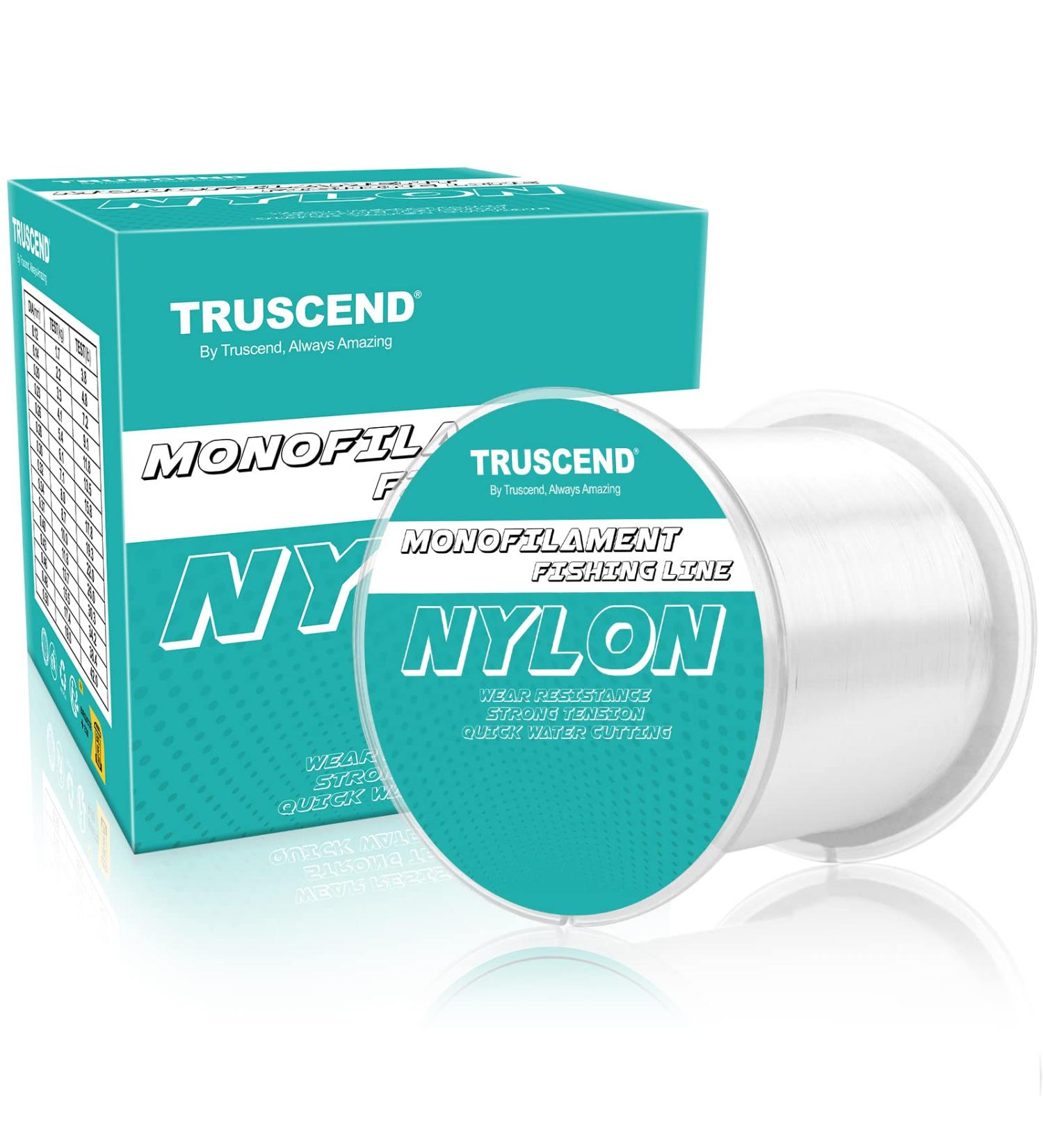 TRUSCEND Clear Monofilament Fishing Line - Strong Invisible Nylon Wire 547yds - 3lb to 42lb Strength - Abrasion Resistant Fishing Thread - Buy Online on SooperMarket.com
