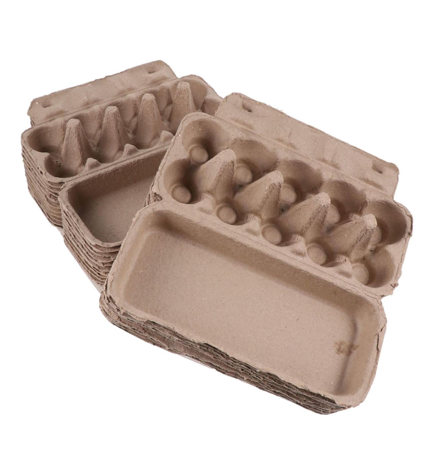 Mikikit 20pcs 10 Pulp Egg Tray Fold up Flats Folding Tray Paper Egg Tray Home Egg Tray Pearlescent Dispenser - Buy Online on SooperMarket.com