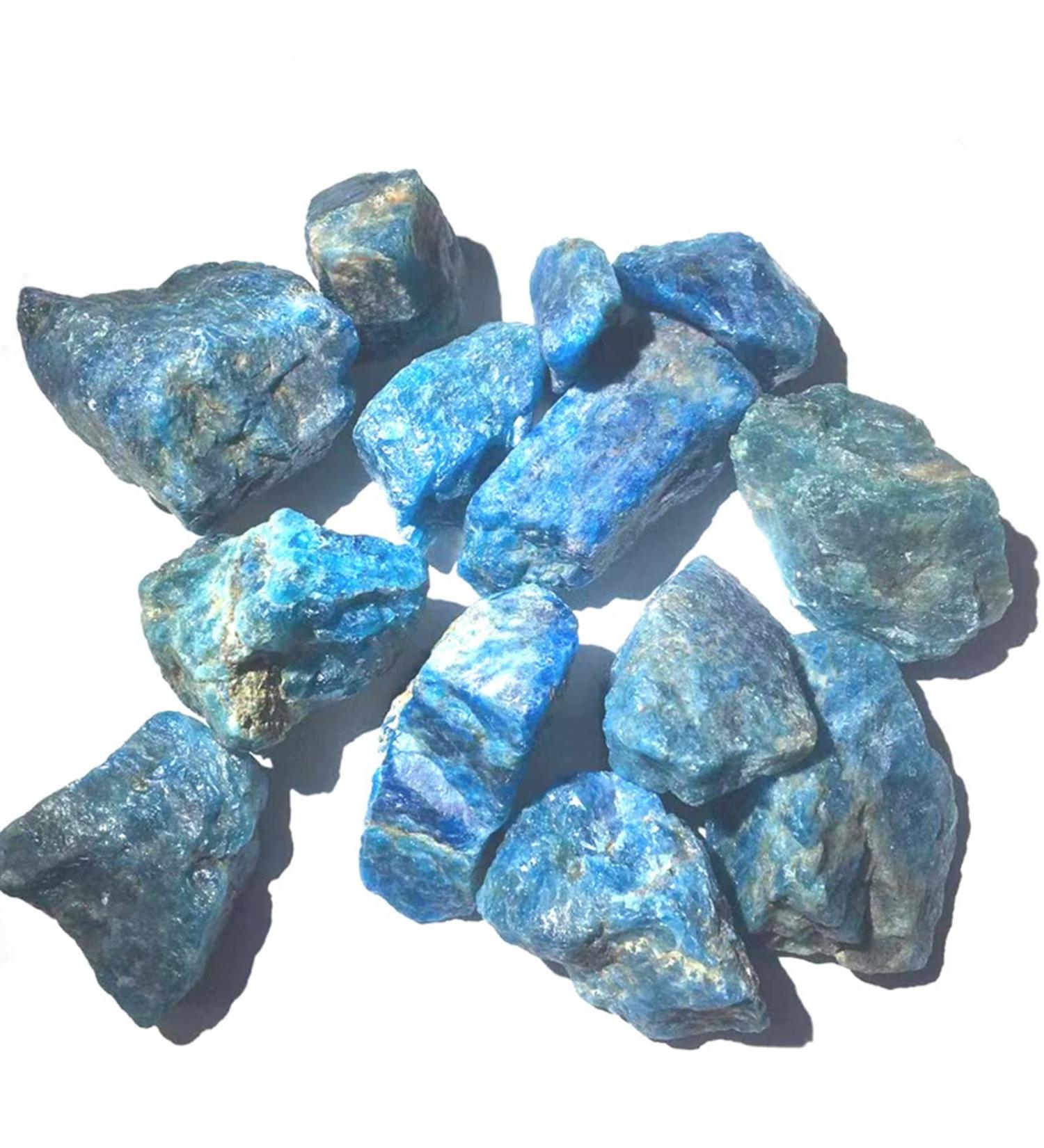Natural Crystal Rough 100g Rough Gemstone Natural Apatite Crystal Rough Raw Stone Rock Specimen Stone Specimen 2-4cm Blue - Buy Online on SooperMarket.com