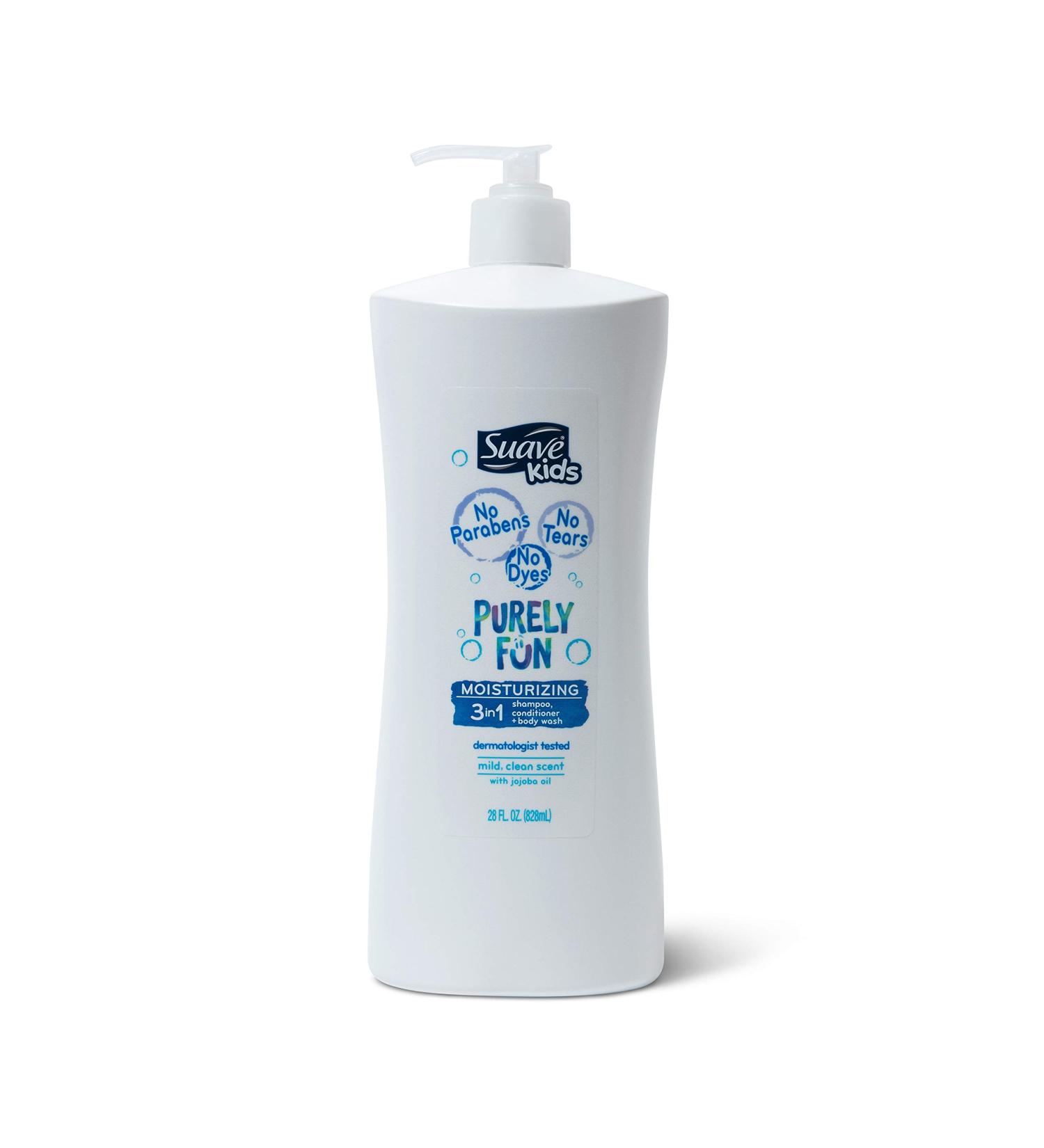 Suave Kids 3-in-1 Shampoo, Conditioner, and Body Wash - Purely Fun | 28 oz - Buy Online on SooperMarket.com