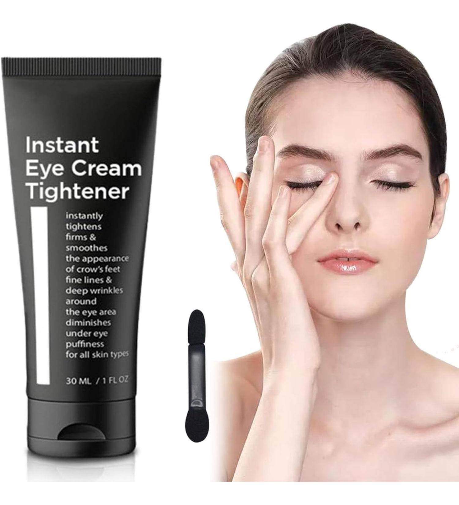 Instant Eye Cream Tightener 30 ml Instant Firm Eye Tightener Instant Eye Bag Cream with Brush for Dark Circles and Reduce Puffiness Fade Fine Lines for All Skin Types - Buy Online on SooperMarket.com