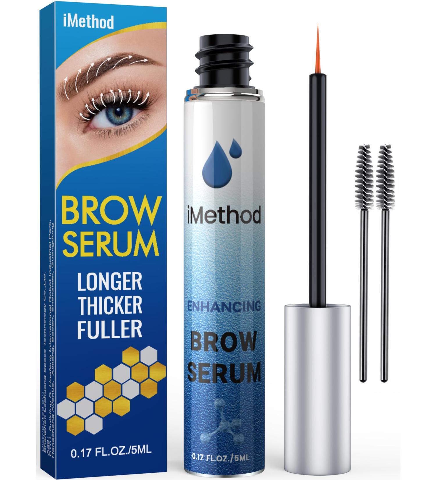 iMethod Eyebrow Growth Serum - Achieve Thicker Brows in 4 Weeks | Natural Eyebrow Enhancer 5ML for Fuller Defined Eyebrows - Buy Online on SooperMarket.com