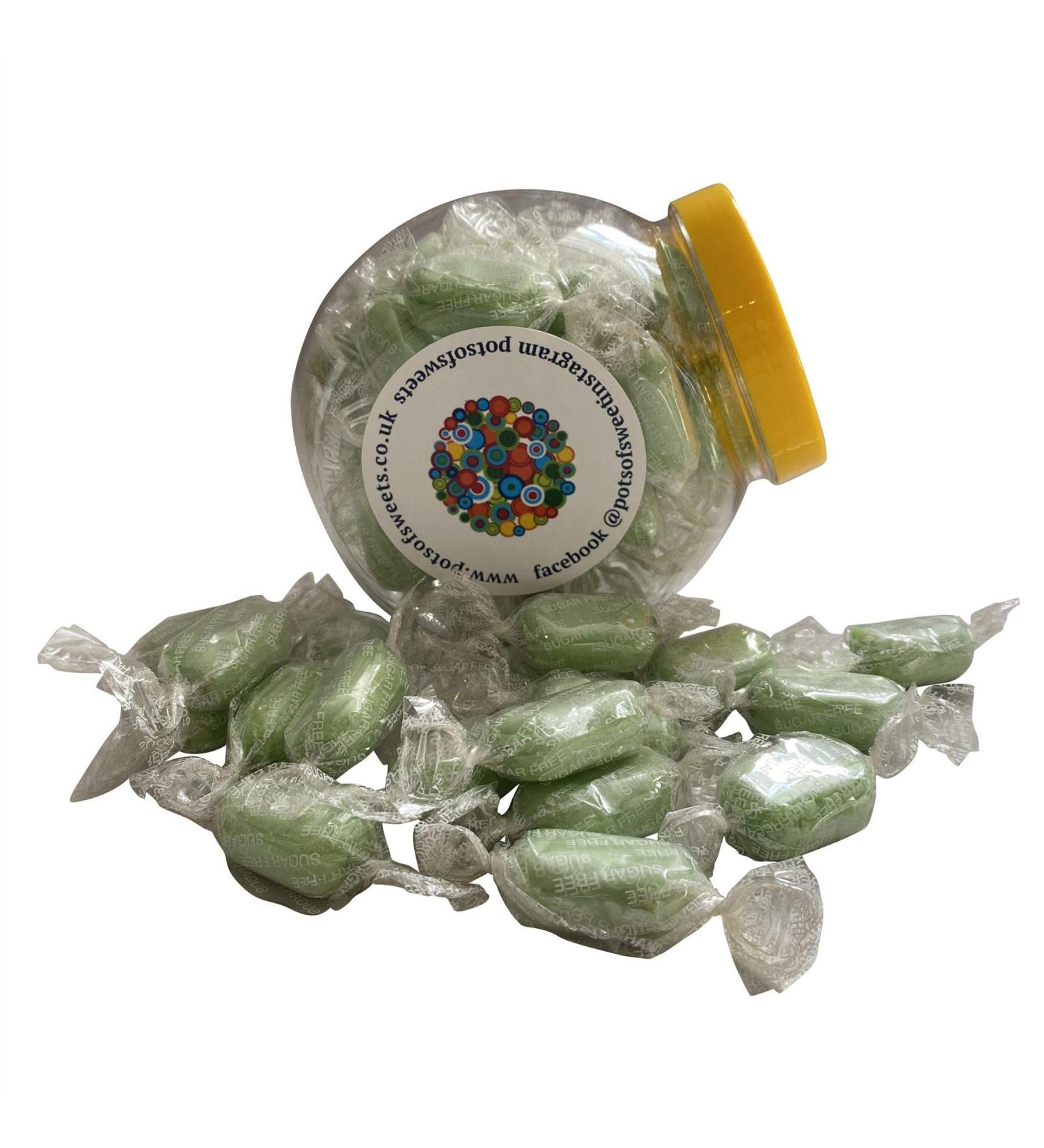 300g Cookie Jar of Stockleys Sugar Free Chocolate Limes