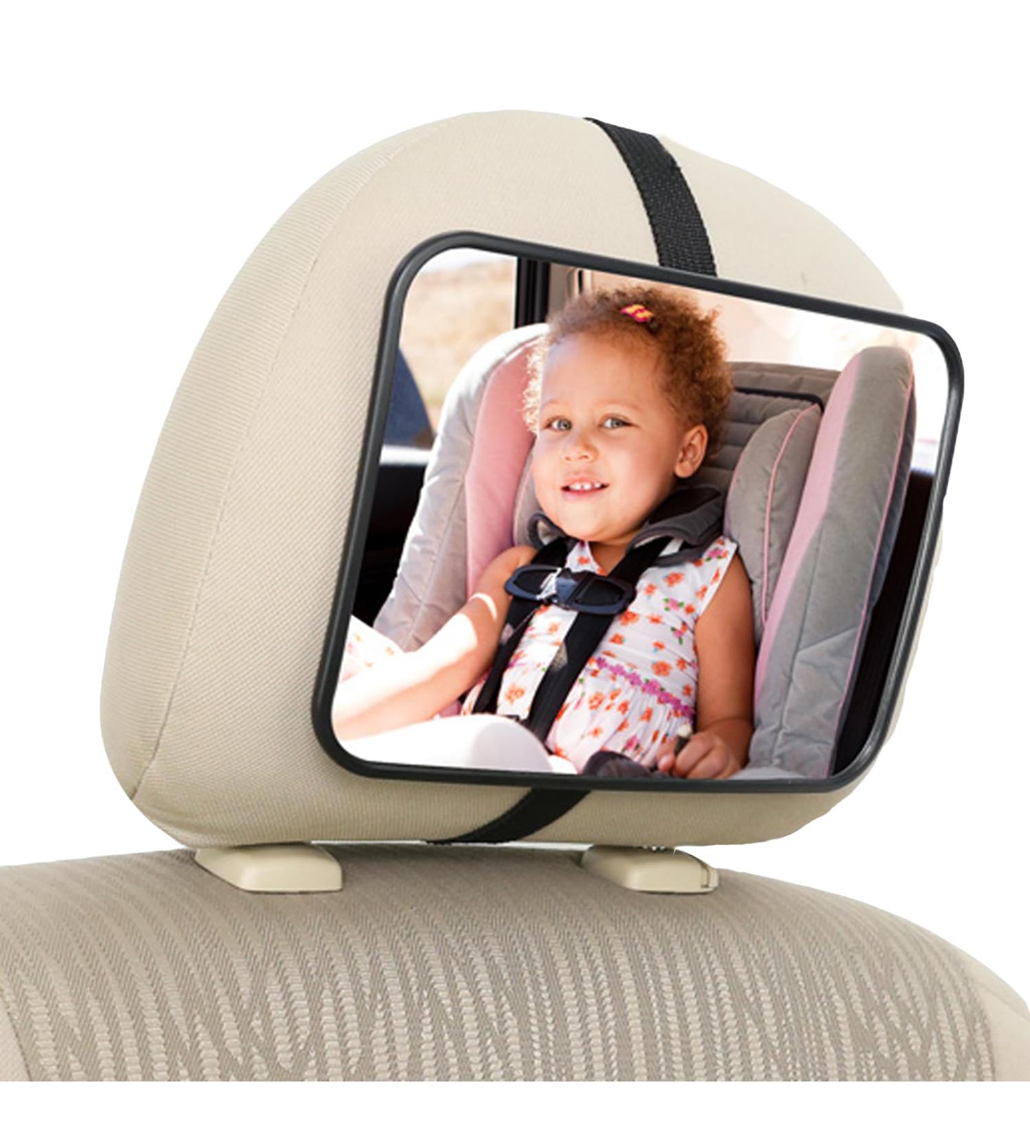 JOBi Baby Rear View Car Mirror - 100% Shatterproof | Essential for Newborn | Drive Safely and Monitor Your Child with Peace of Mind - Buy Online on SooperMarket.com