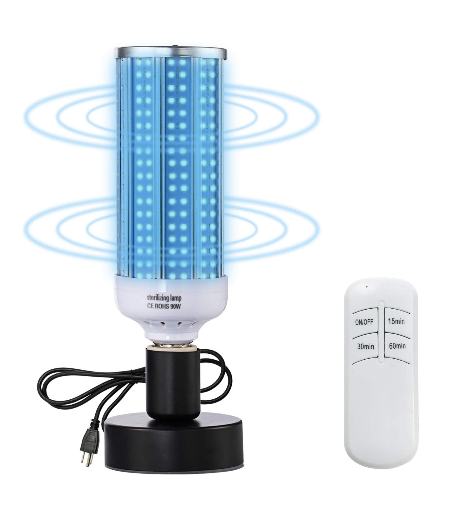 100W UV Light Sanitizer Bulb | UVC Disinfection Germicidal Lamp E26/E27 Base - Home, Office, Hotel | White - Buy Online on SooperMarket.com