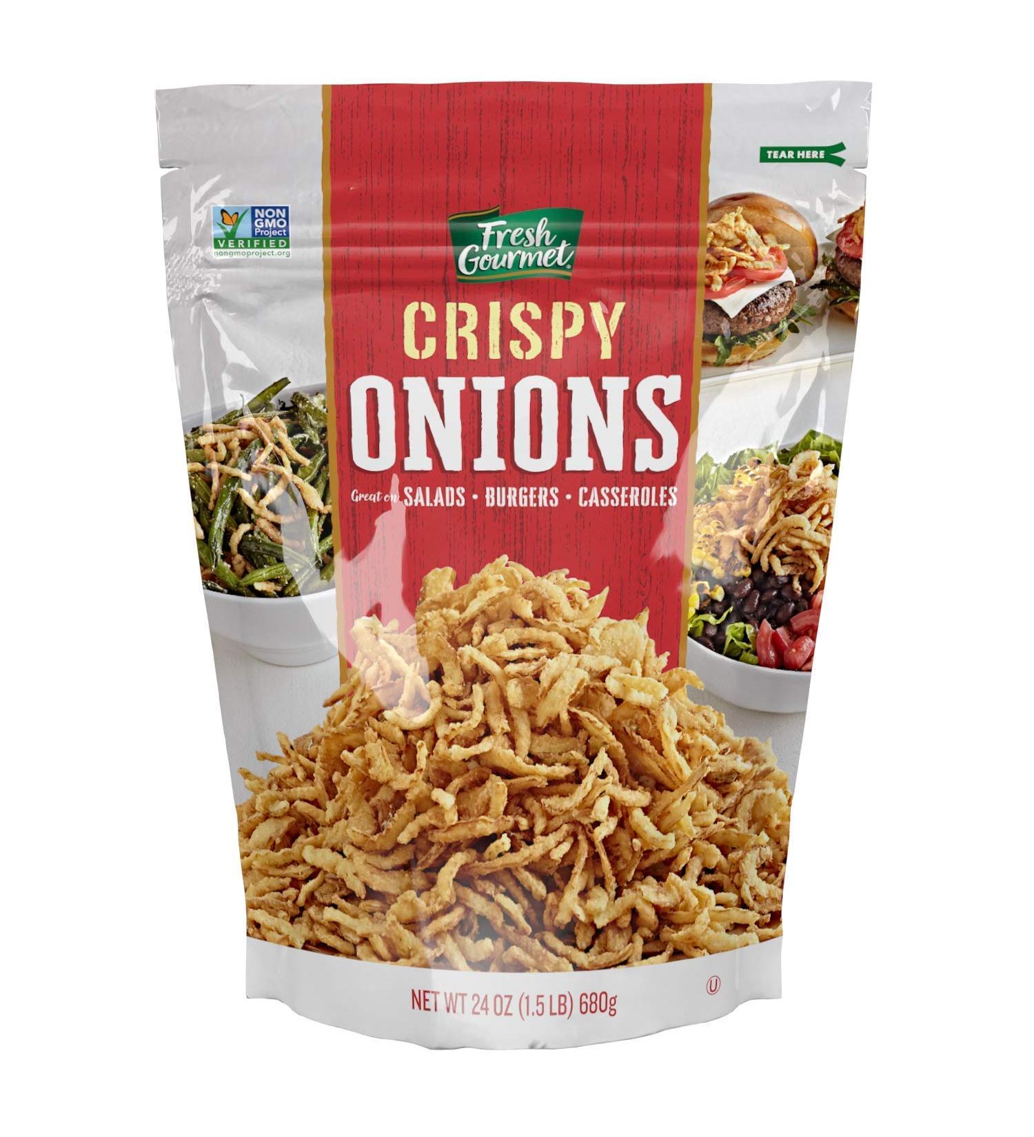 Crispy Onions 24oz Resealable Bag - Premium Quality Crunchy Toppings - Buy Online on SooperMarket.com