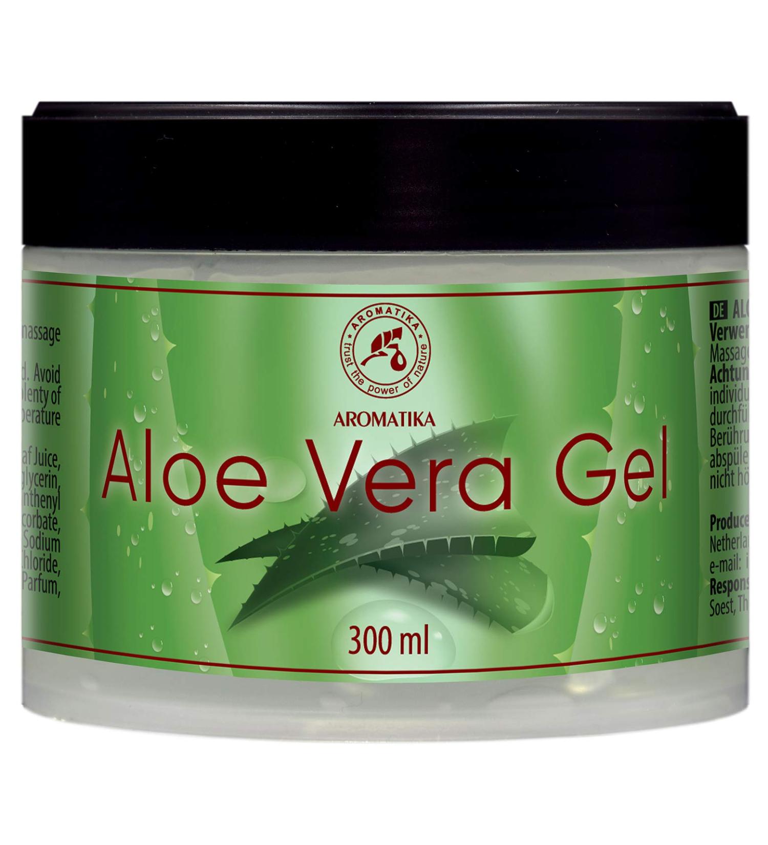 Aloe Vera Gel 300ml - Moisturizer for Face Hair & Body - Soothing Cooling Gel for All Skin Types - Perfect for Dry Skin & Shaving - Buy Online on SooperMarket.com