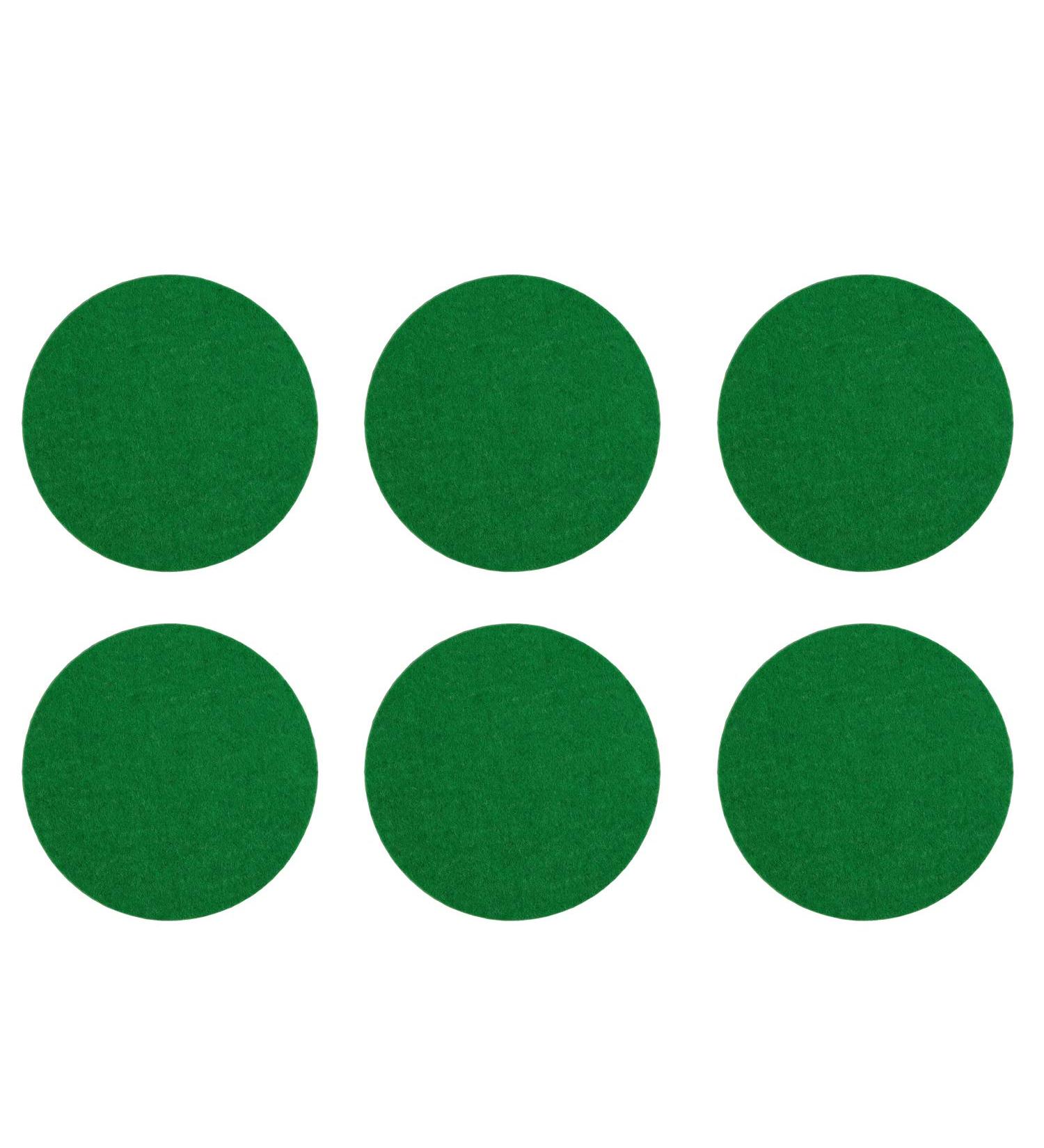 Kasteco Self Adhesive Air Hockey Mallet Felt Pads Green - 94mm - 6 Pack - Buy Online on SooperMarket.com