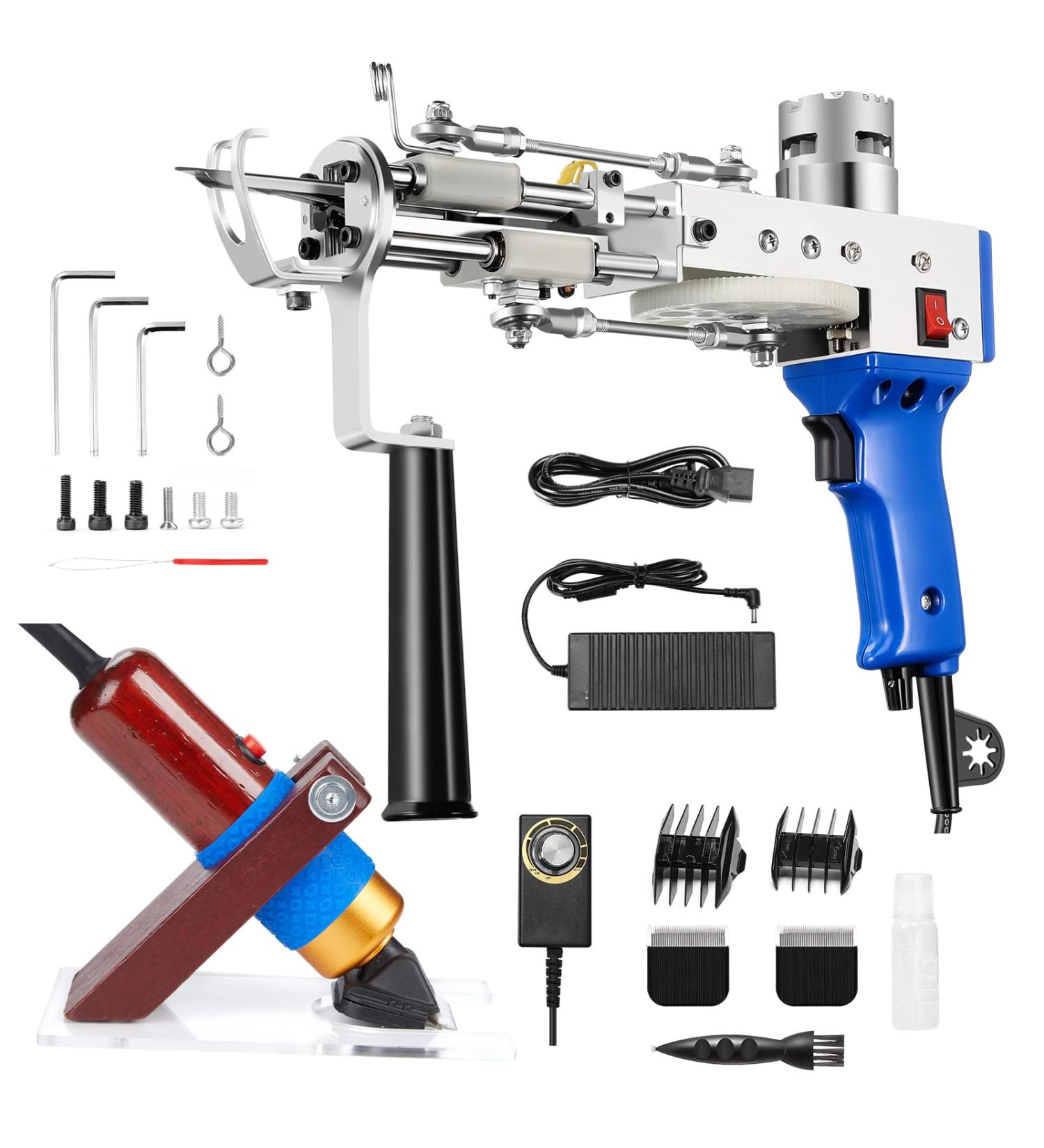 BESGEER Rug Tufting Gun & Carpet Trimmer Kit - 2-in-1 Cut & Loop Pile Machine Starter Kit for Beginners - Buy Online on SooperMarket.com
