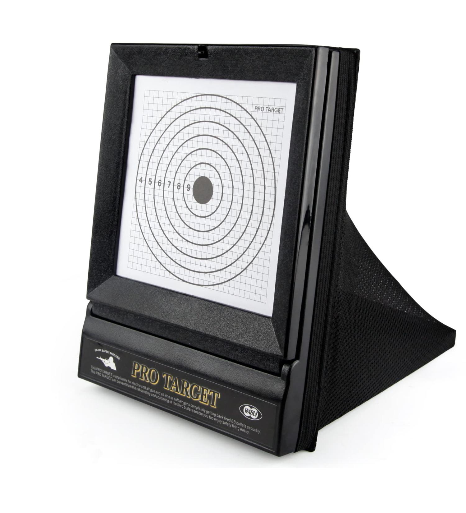 Airsoft Targets for Shooting - Reusable BB & Pellet Guns with Trap Net Catcher | Heavy-Duty Paper Sheets - Stand and Training Target Kit for Indoor/Outdoor Ranges - Buy Online on SooperMarket.com