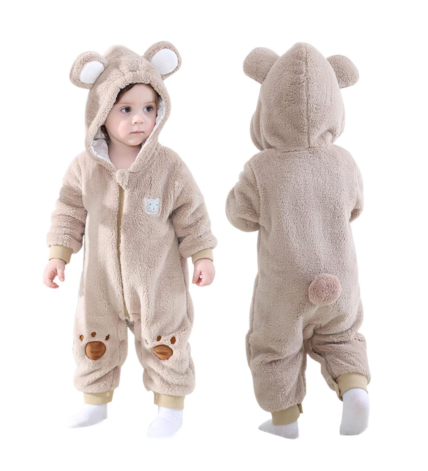 Dalmatian Baby Romper | Toddler's Jumpsuit 18-24 Months | Beige Bear Onesie for Newborns - Buy Online on SooperMarket.com