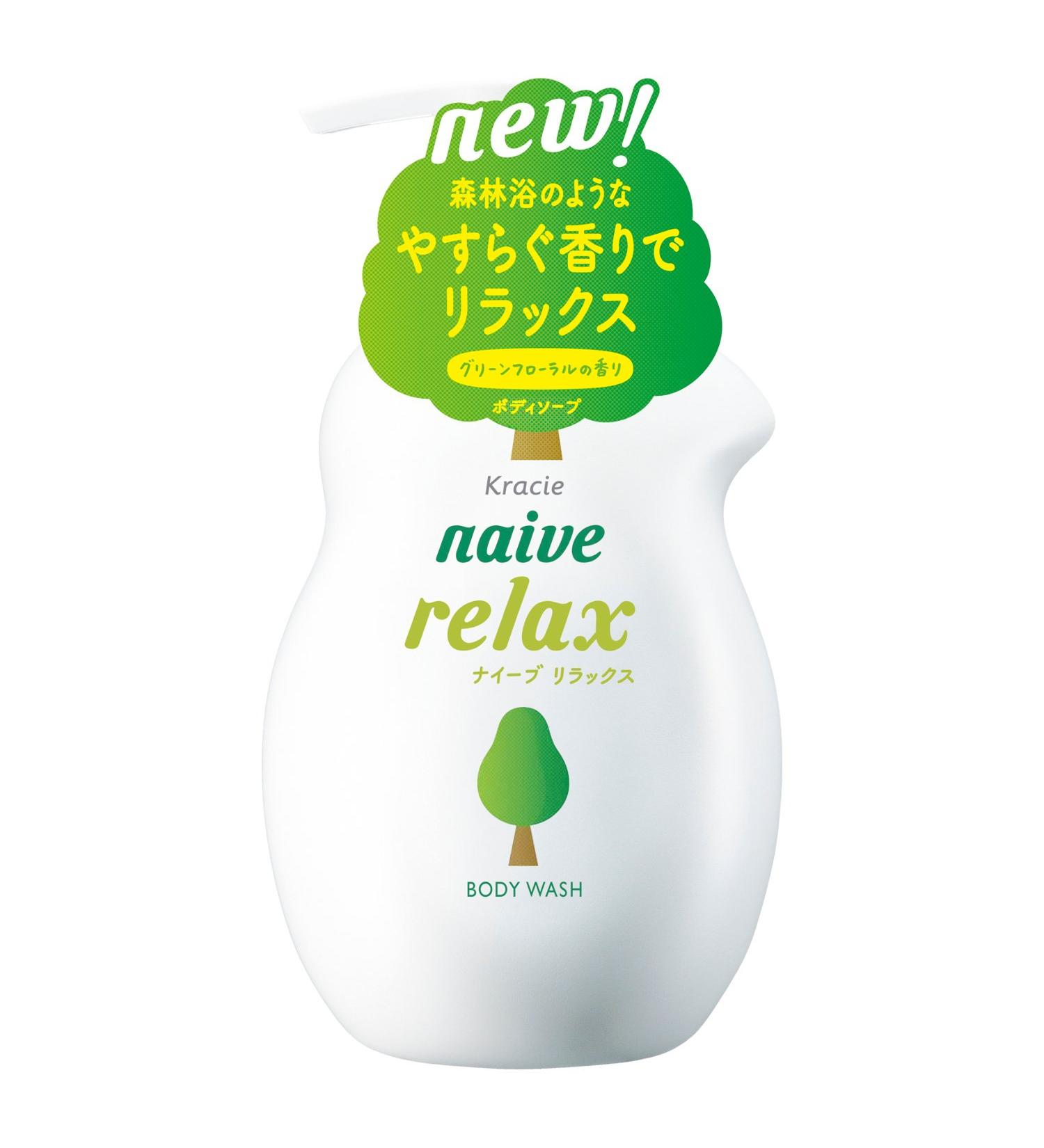 Kracie Naive Relax Body Soap 530mL with Theanine - Soothing and Nourishing - Buy Online on SooperMarket.com