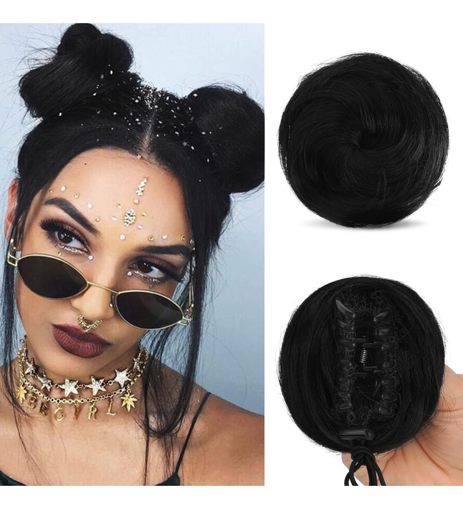 Sofeiyan 2PCS Mini Claw Clip Cat Ears Hair Bun Extension - Black - Buy Online on SooperMarket.com