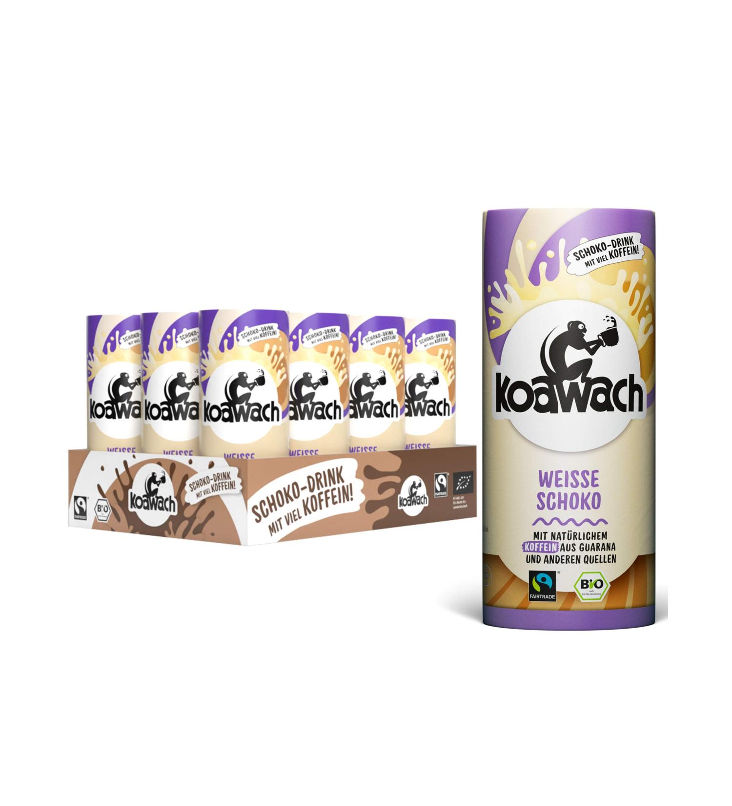 Koawach Organic Fairtrade Chocolate Drink - Caffeine Cocoa Energy Drink in Various Flavors (12 x 235ml) - Buy Online on SooperMarket.com
